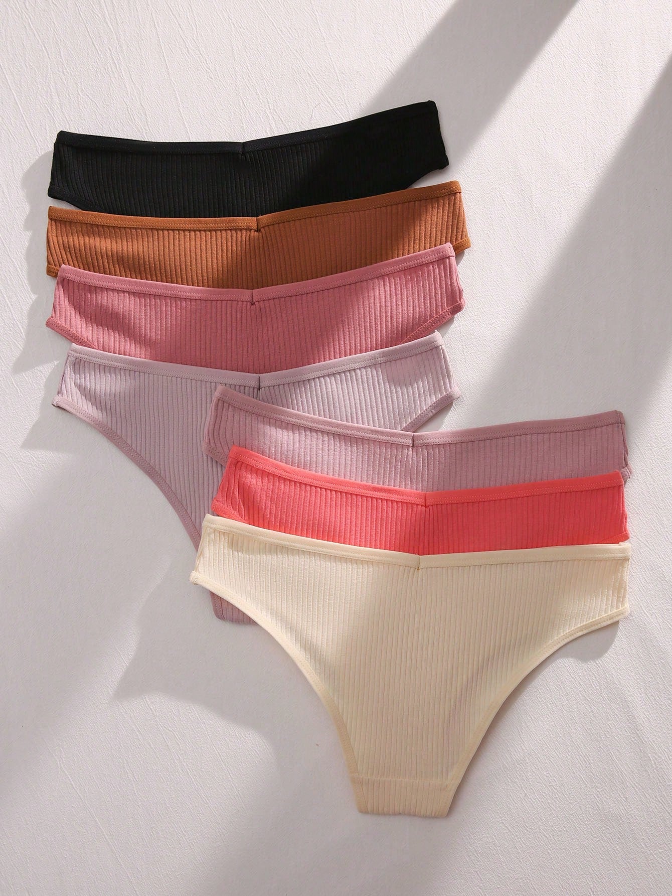 7pack Solid Rib Panty
