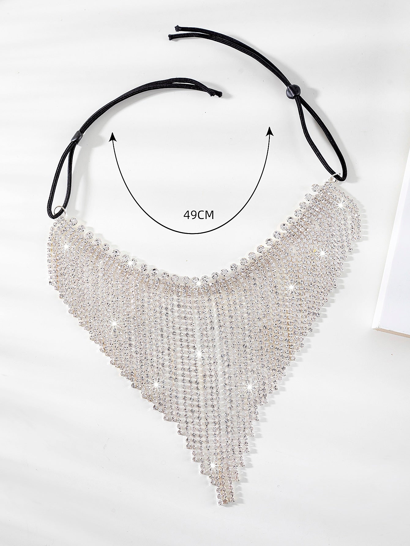 1pc Gorgeous &amp; Exaggerated Full Rhinestone &amp; Tassel Decor Facial Jewelry