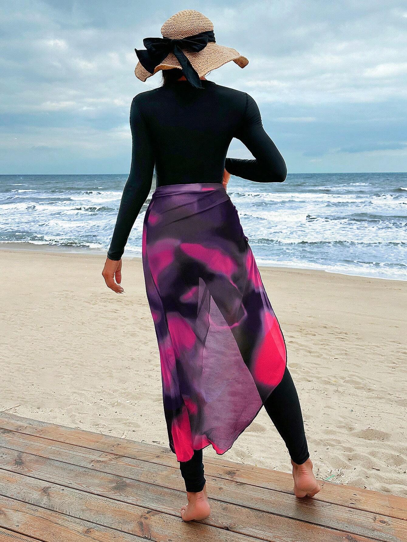 Swim Mulvari Summer Beach Women's One-Piece Swimsuit Set