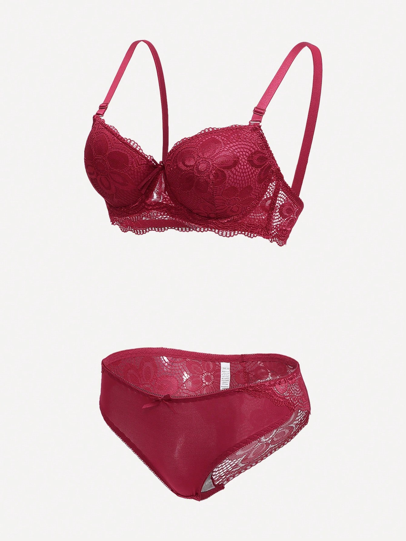 Floral Lace Underwire Lingerie Set