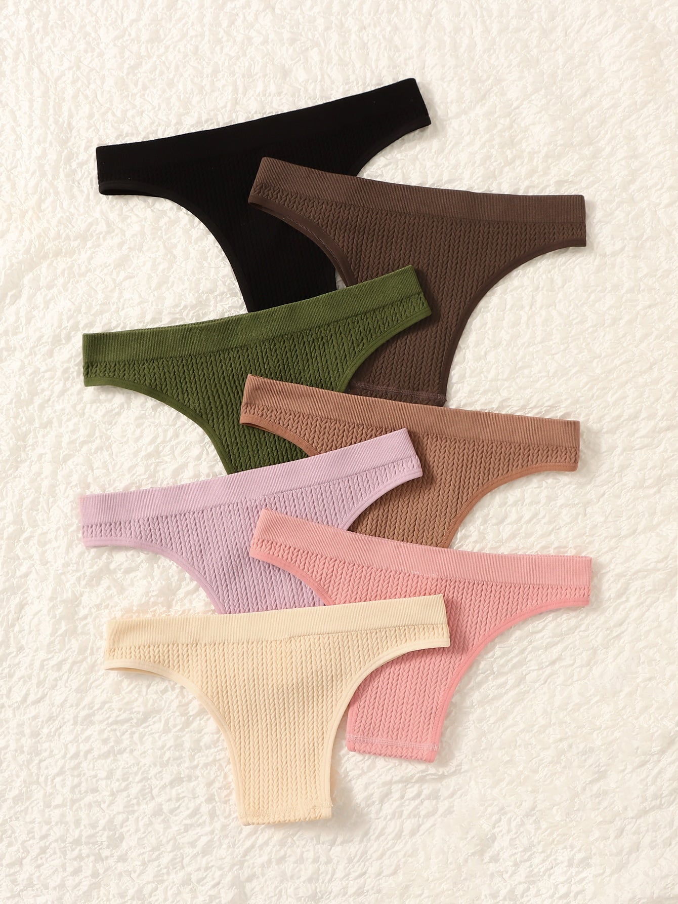 7pack Solid Seamless Panty