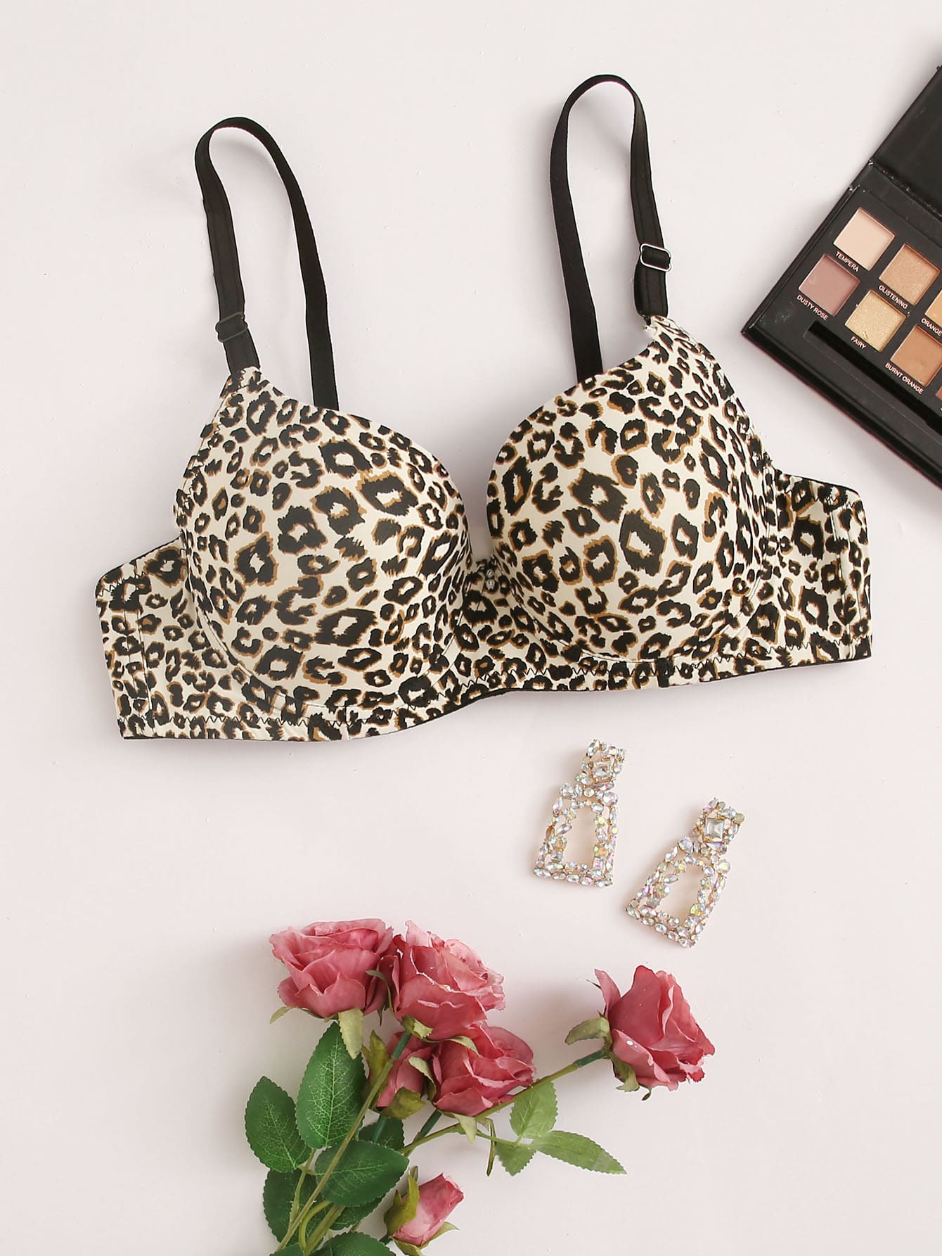 Leopard Push Up Bra