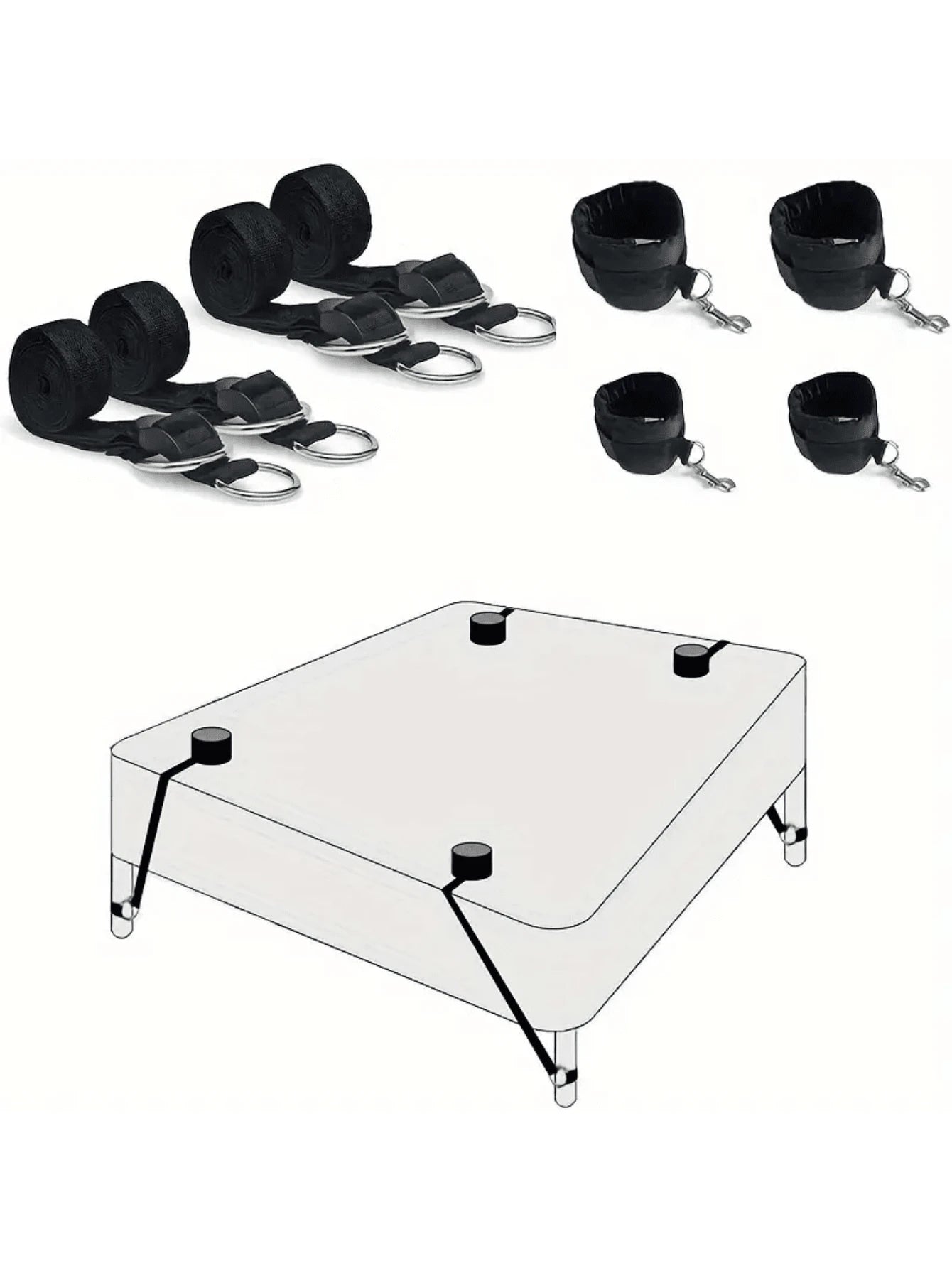 Fastening System Kit With Adjustable Binding And Safety Clasp - Easy To Install And Remove For All Standard Frames Black Type A-1