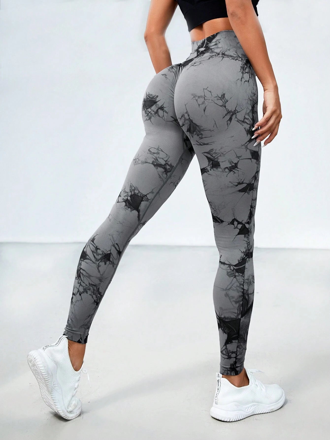 Sport Studio 6pcs Tie Dye Wideband Waist Sports Leggings