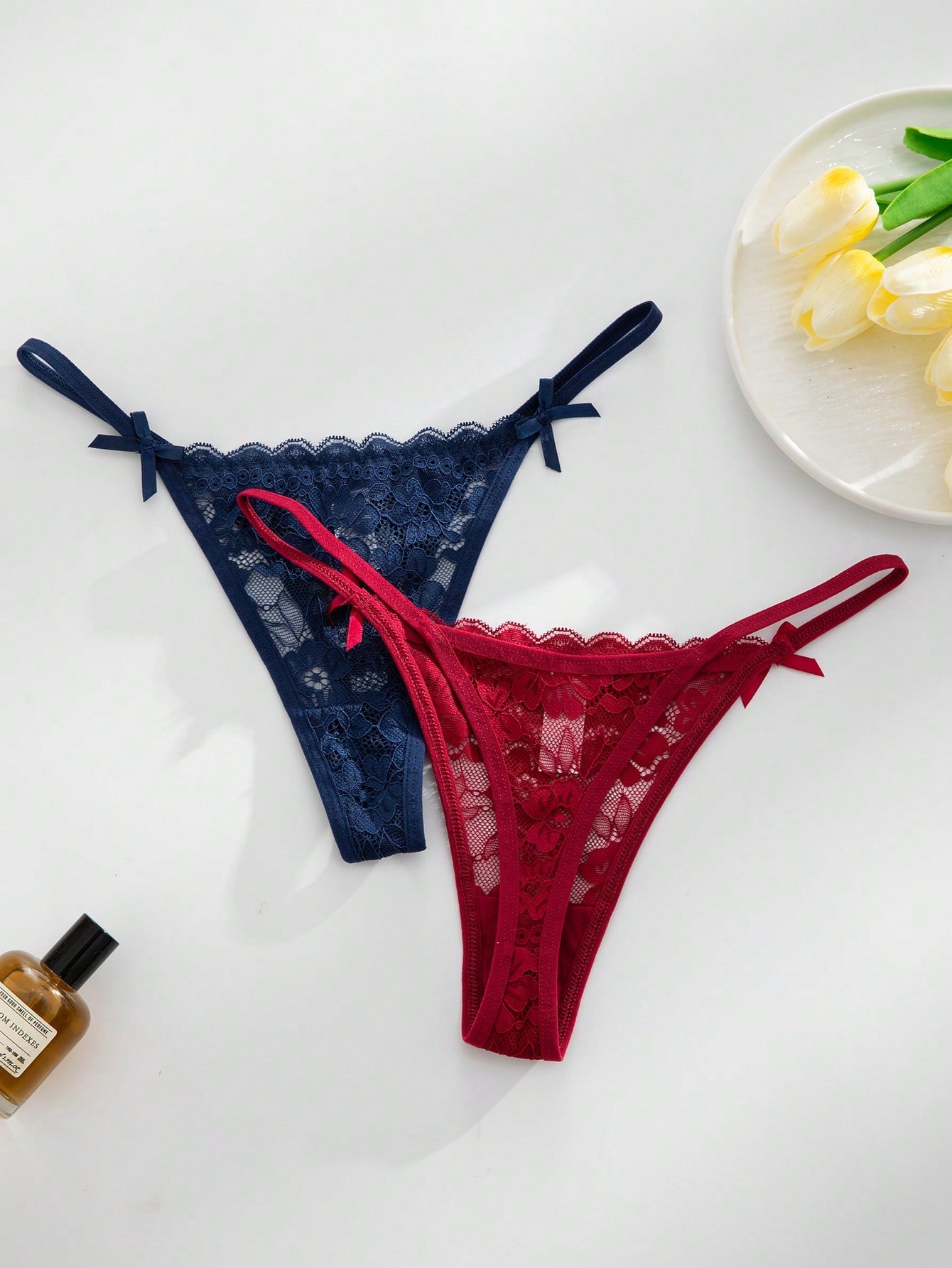 12pcs/Set Romantic Sexy Lace Women's Thong Panties