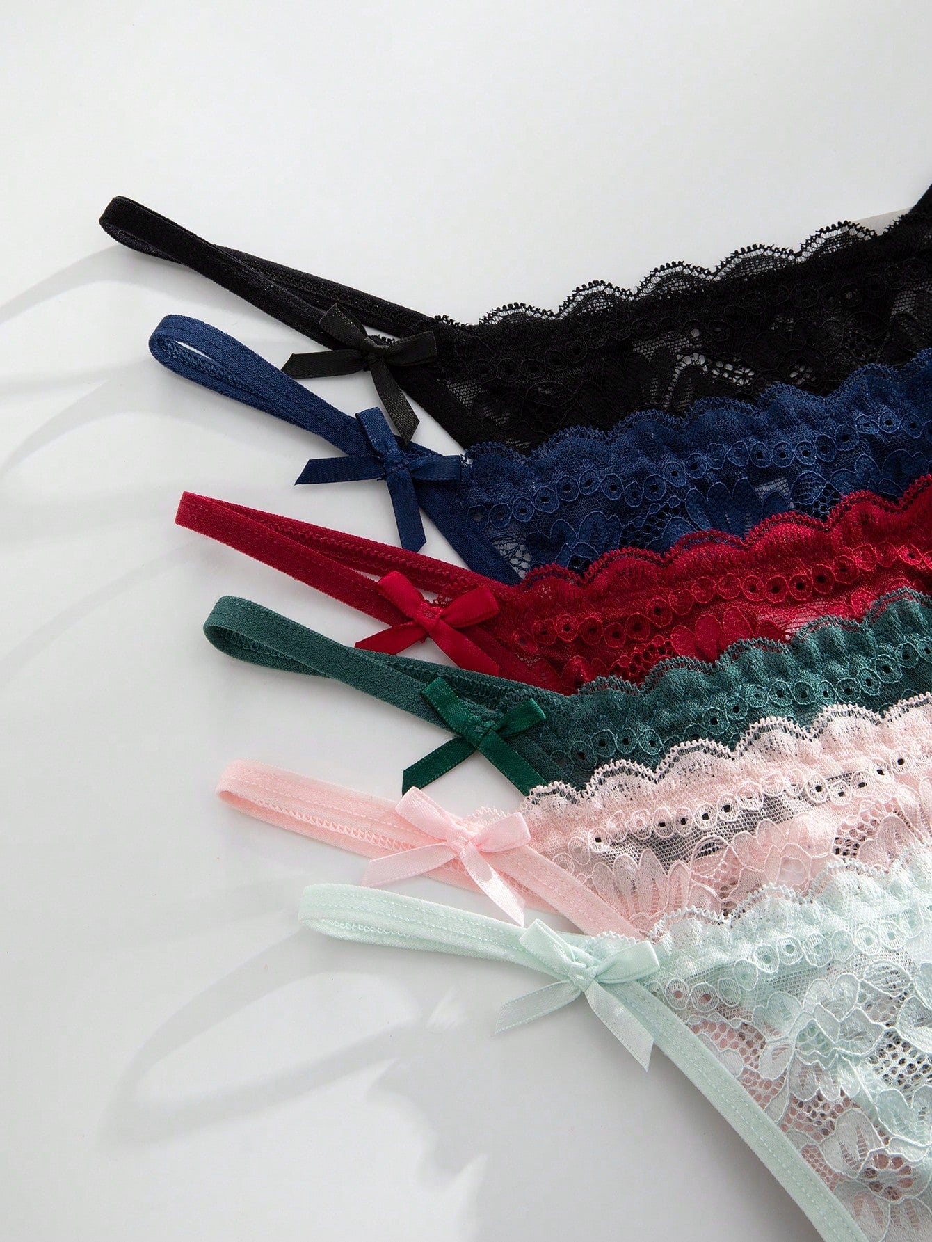 12pcs/Set Romantic Sexy Lace Women's Thong Panties