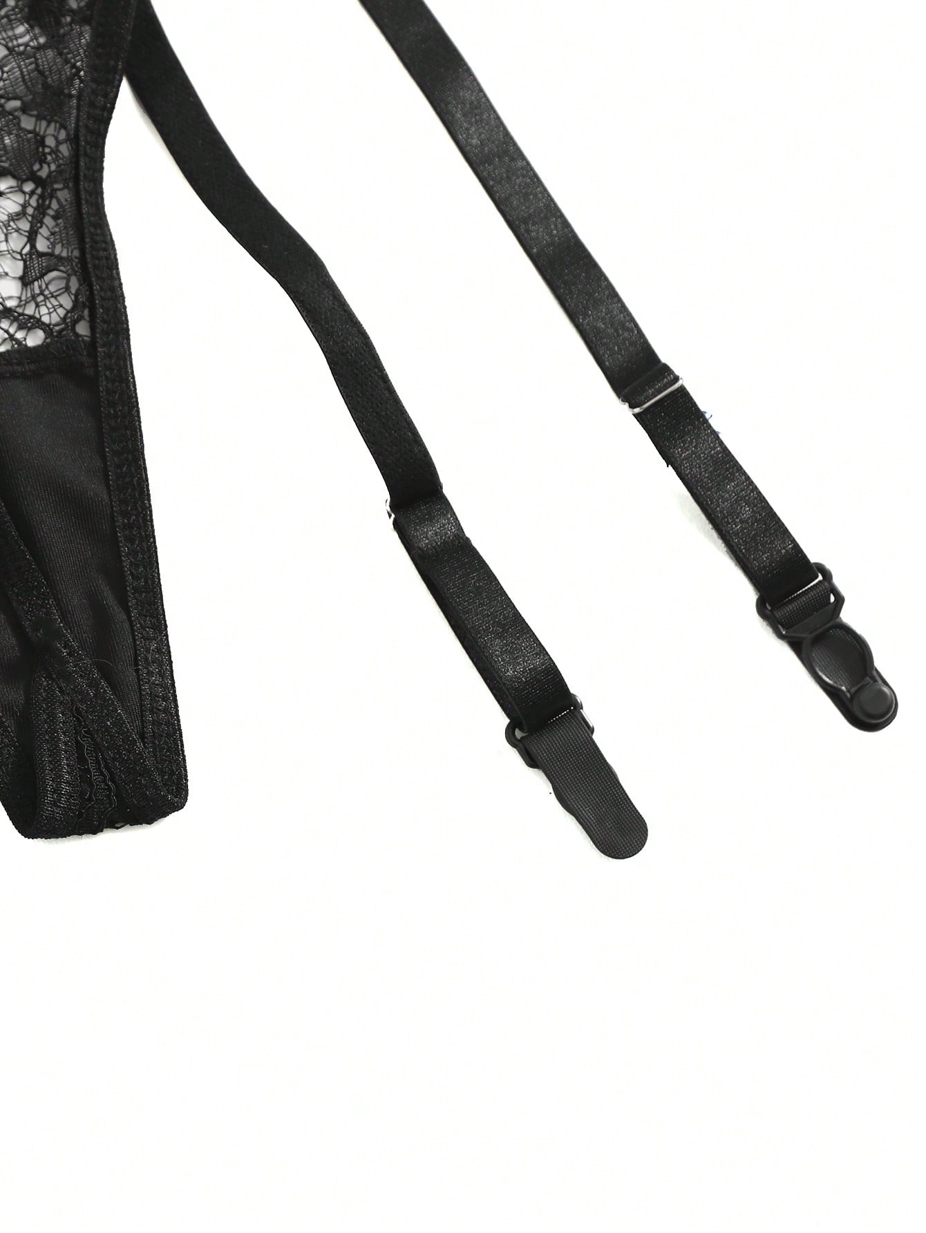 3pack Floral Mesh Underwire Garter Lingerie Set &amp; 1pair Stockings