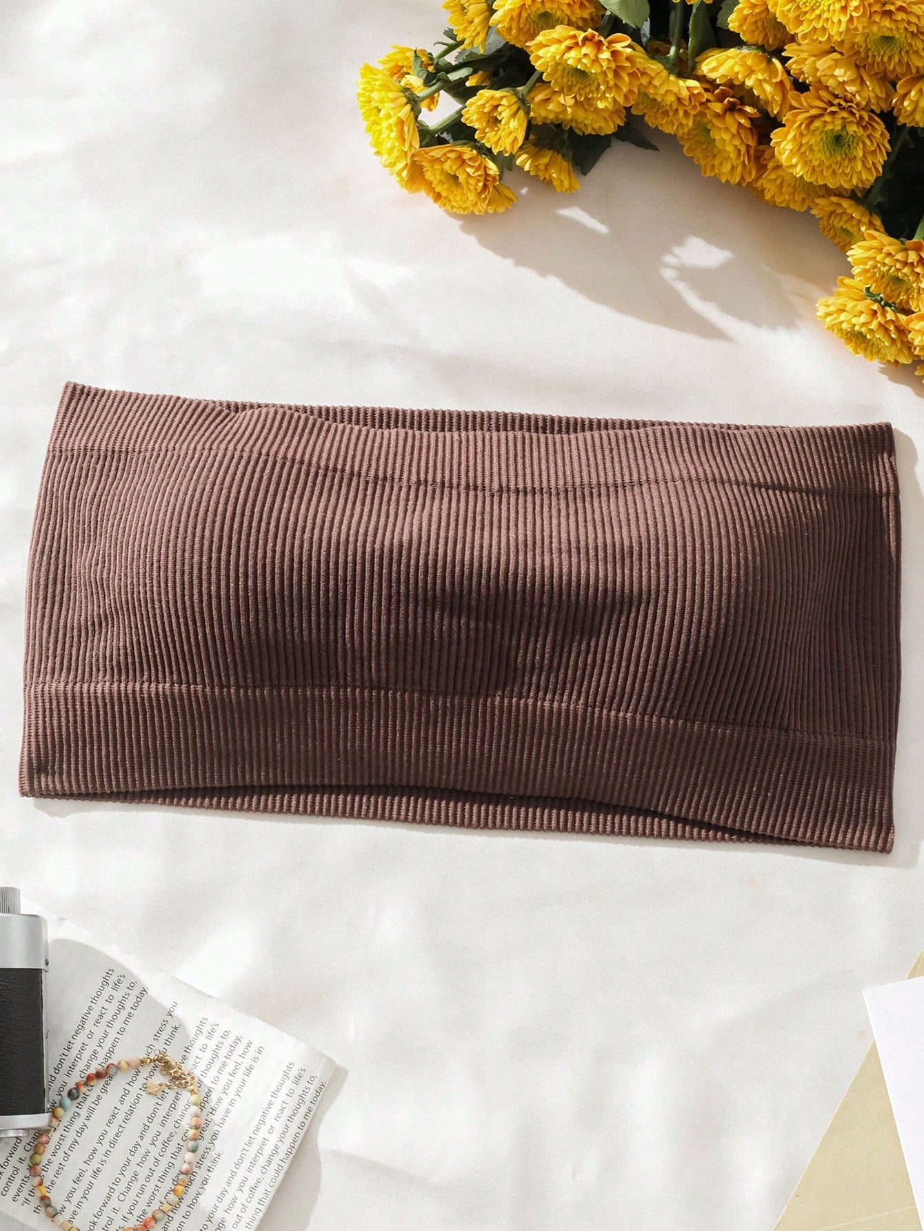 SHEIN Solid Ribbed Knit Tube Top