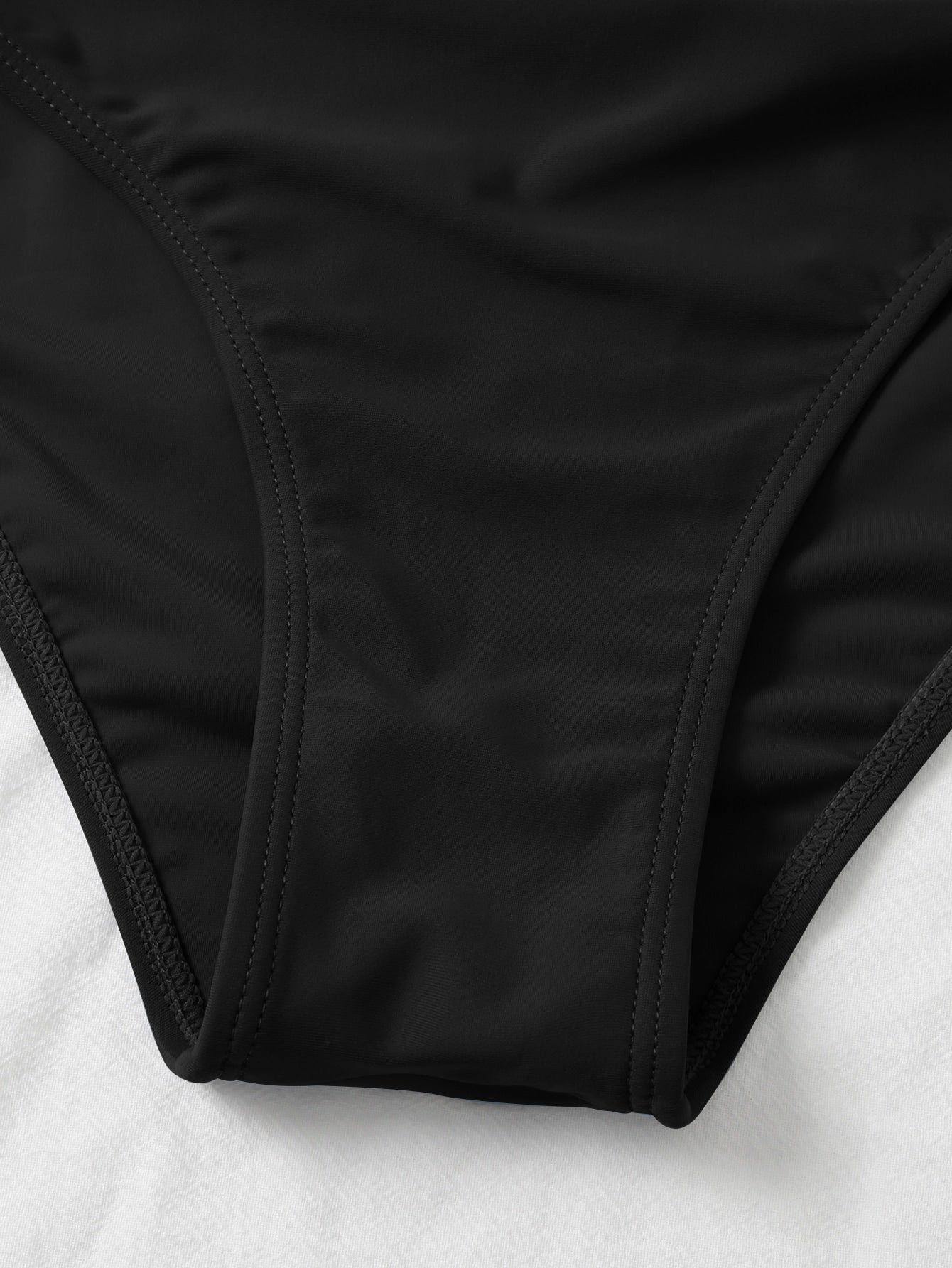 SHEIN Swim Vcay Ruffle Hem Ruched Bikini Swimsuit