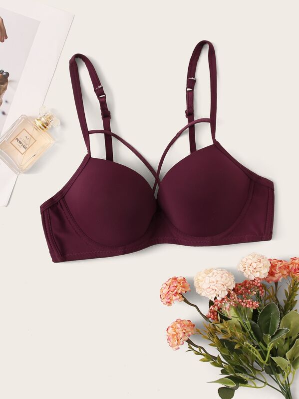 Crisscross Push Up Underwire Bra
