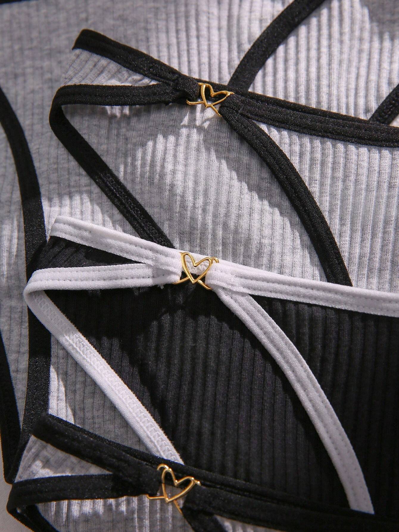 Basics 5pack Contrast Binding Ribbed Knit Panty