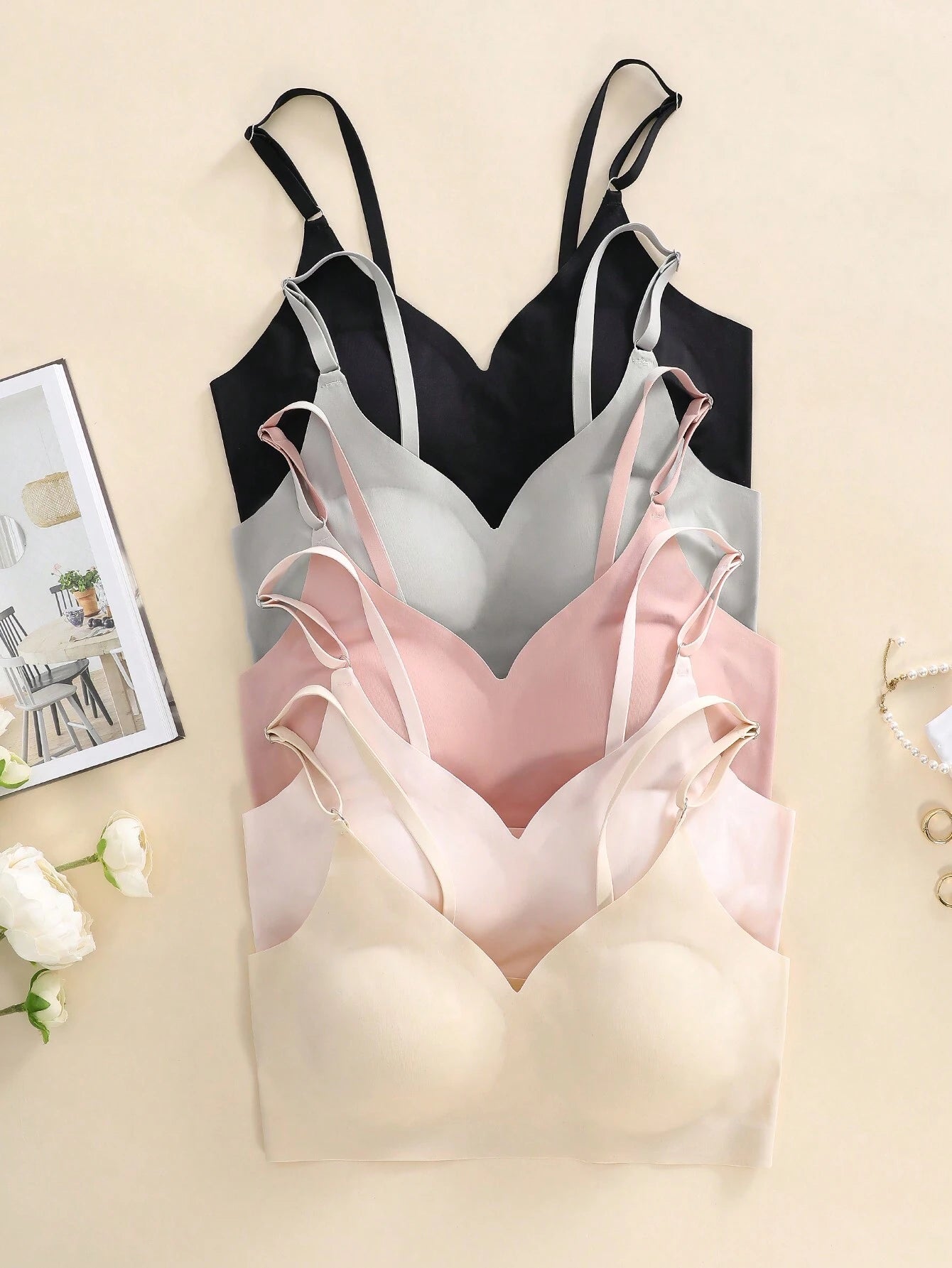 Basics Women Wireless Bra (5pcs/Pack) Multicolor 4