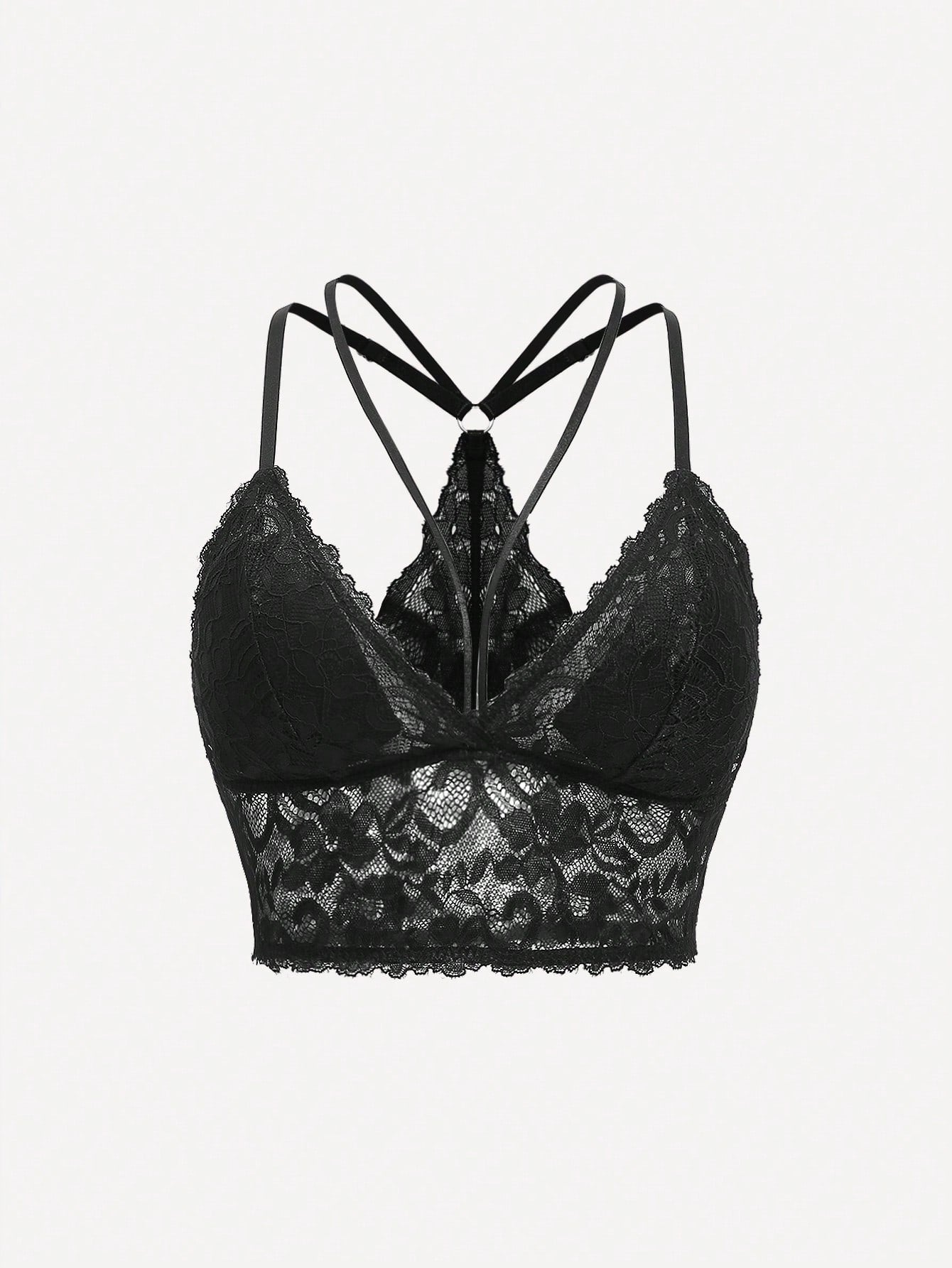 Floral Lace Harness Bralette