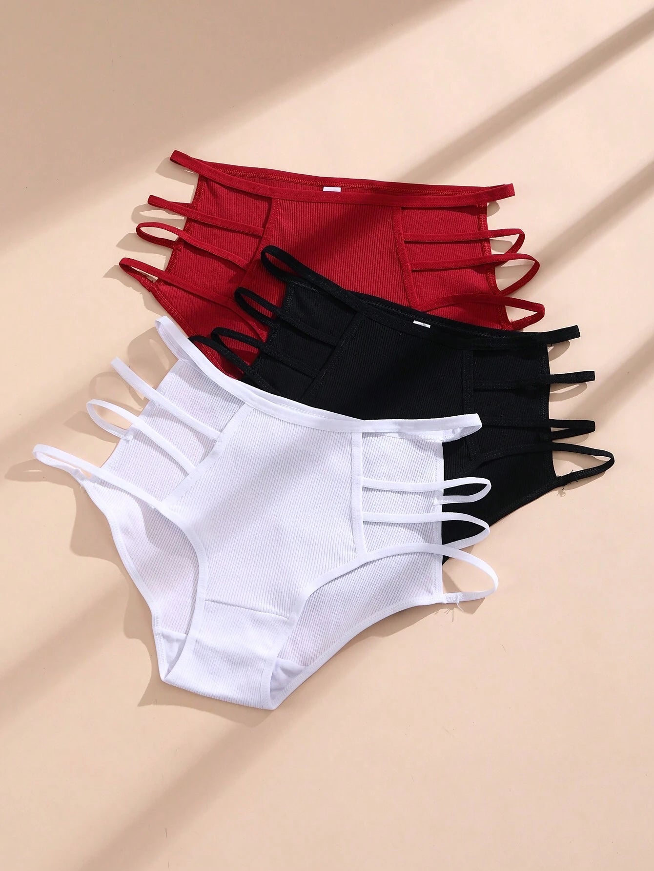 6pcs Women's Triangle Panties, Sexy Breathable Comfortable Hollowed-Out Underwear