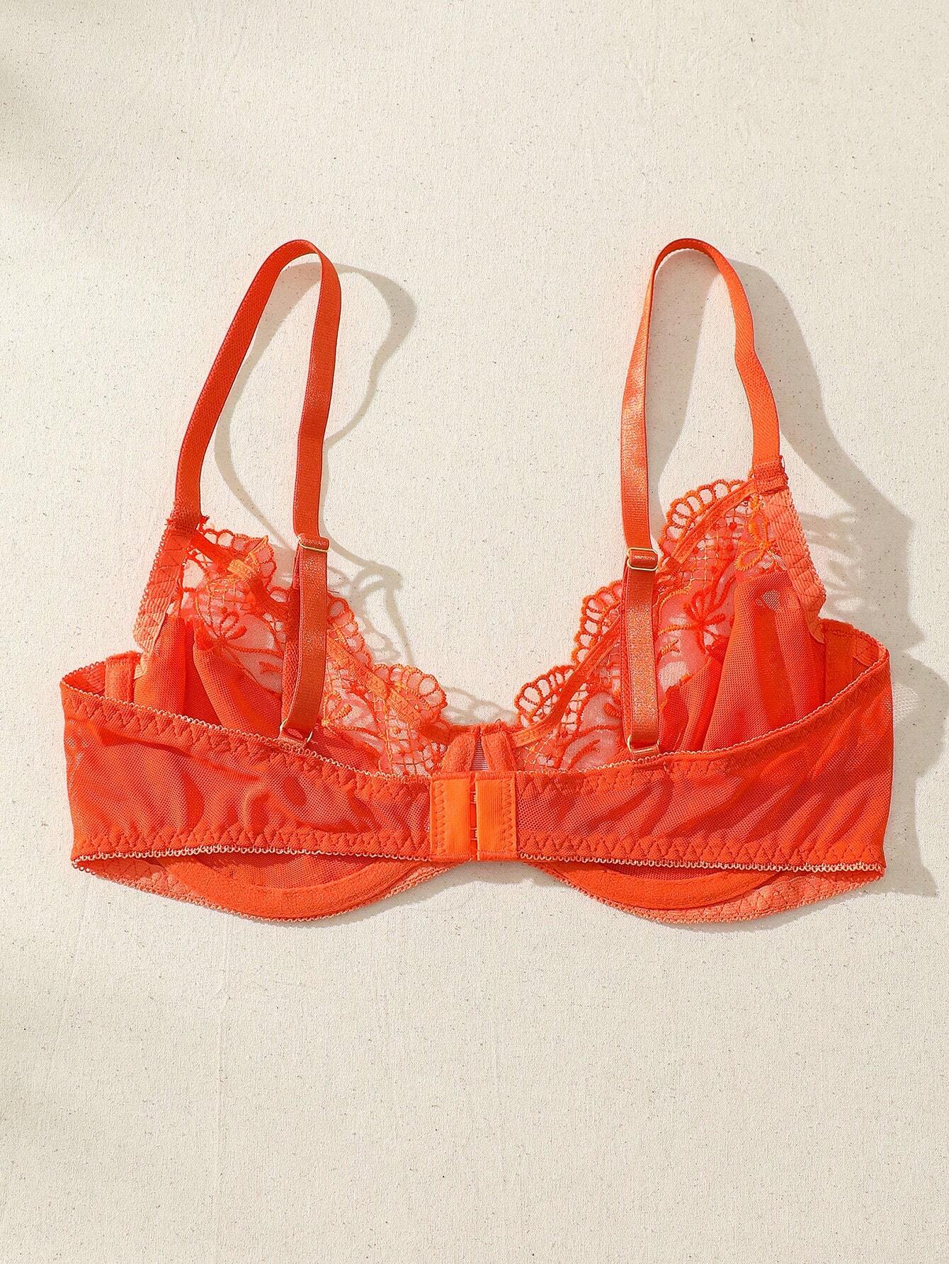 Floral Lace Underwire Bra