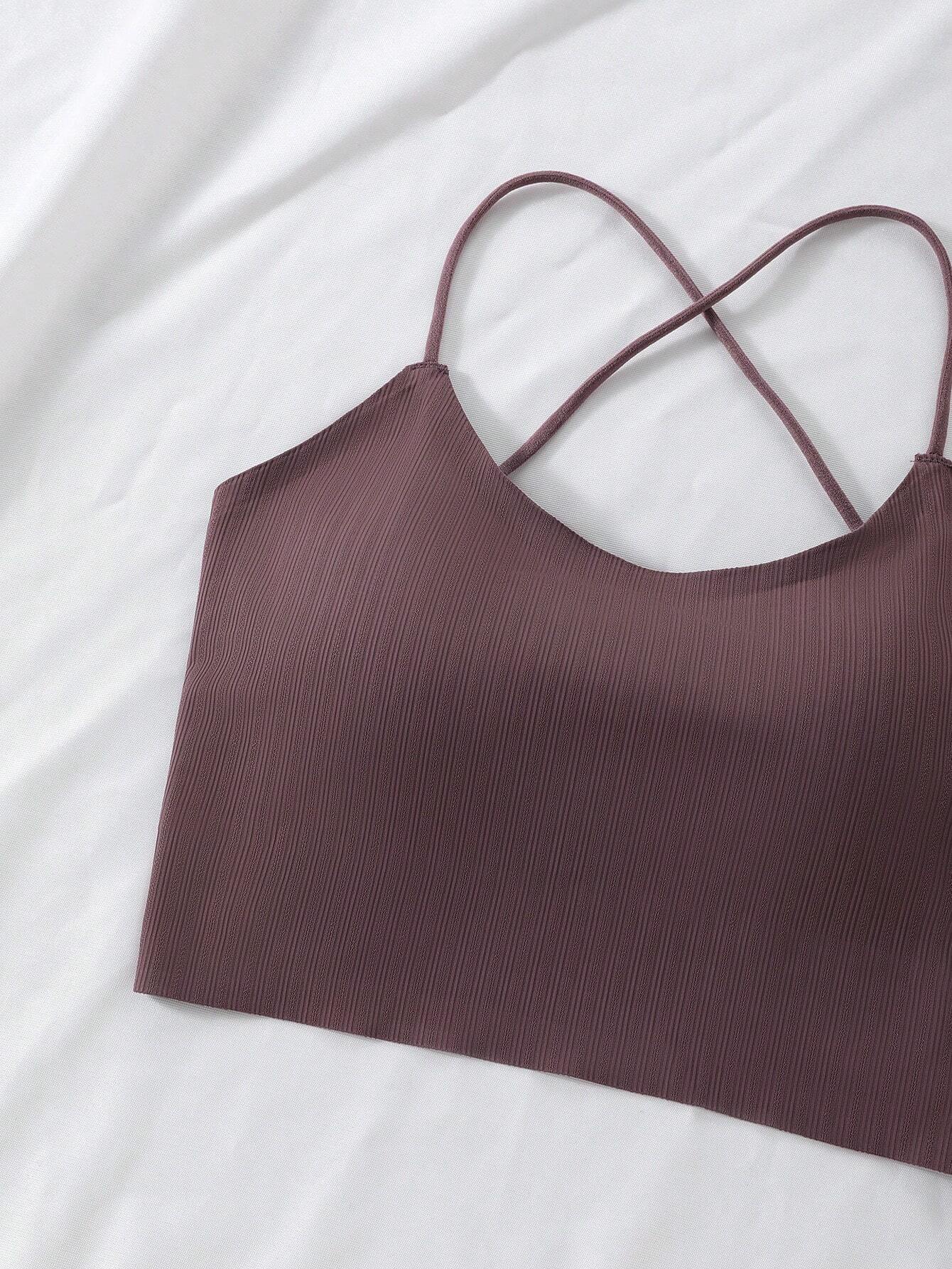 3pcs/Set Ice Silk Criss-Cross Backless Wireless Brassiere