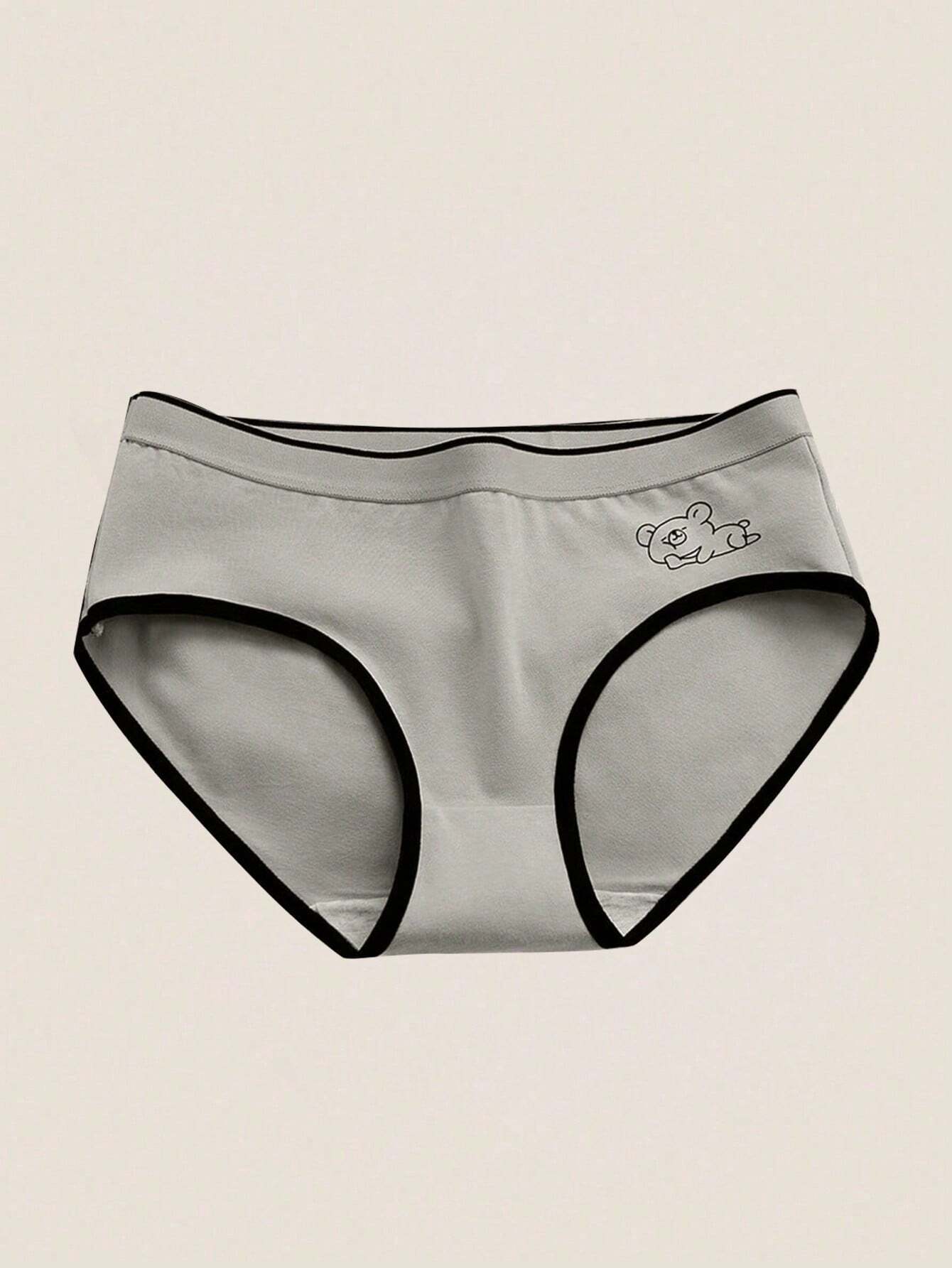 4-Pack Women Underwear Sexy Solid Color Briefs