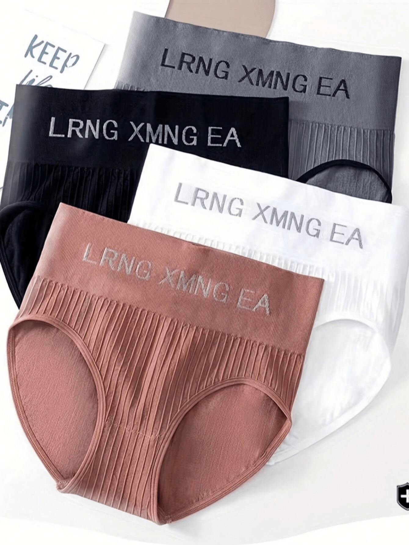 4pcs Women Mixed Colors Quick-Drying Comfortable Traceless Seamless Mid-Rise Panties Multicolor