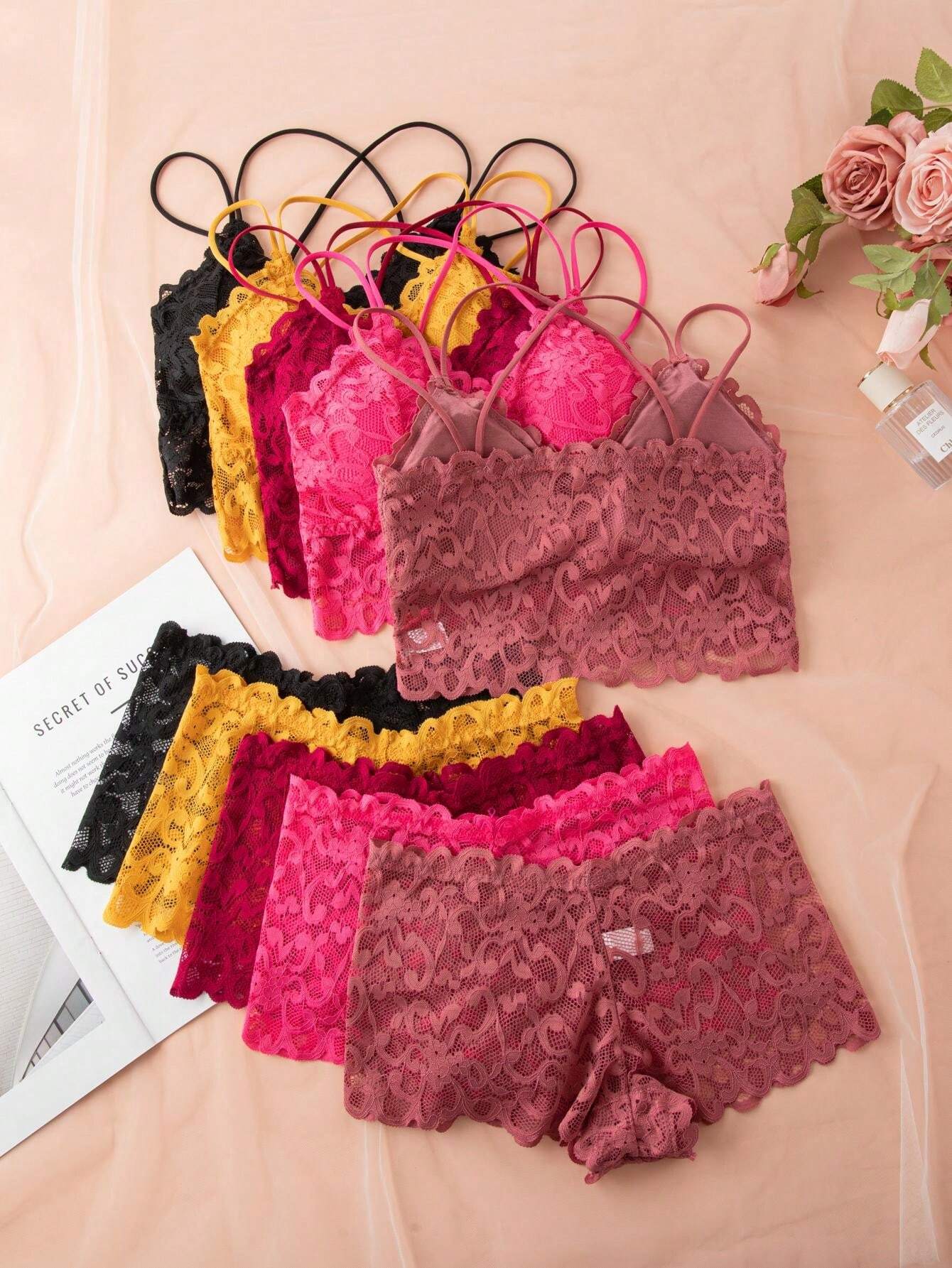 5pcs/Set Sexy Lace Lingerie Set
