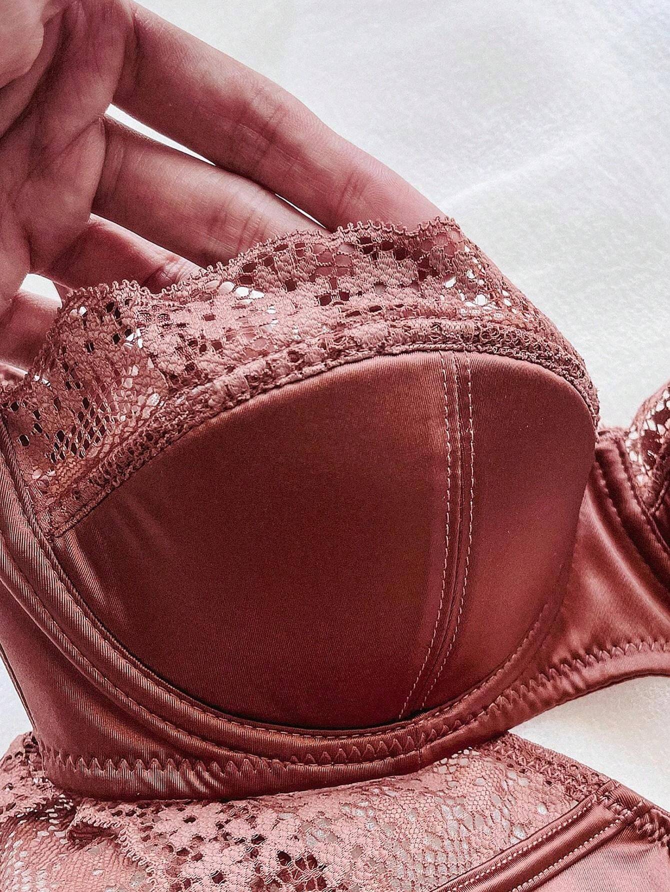 Women's Thin Underwear For Big Busts, Ultra-Thin Semi-Cup Bra