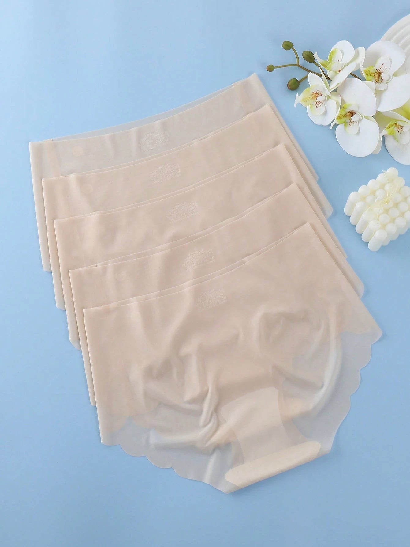 5pcs/Pack Ultra-Thin Ice Silk Seamless Women Panties