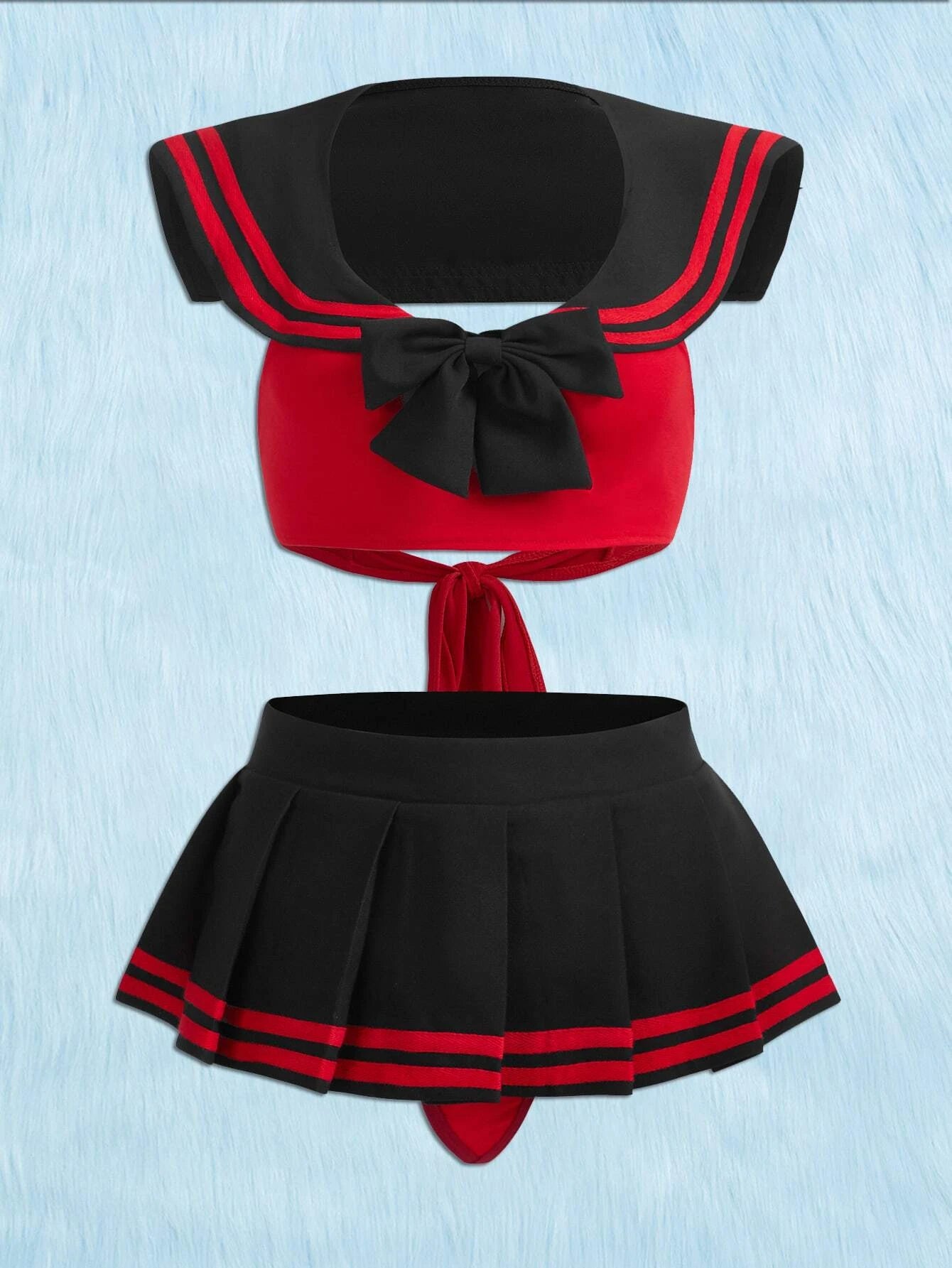 ROMWE J-Fashion 3pack Bow Decor School Girl Costume Set