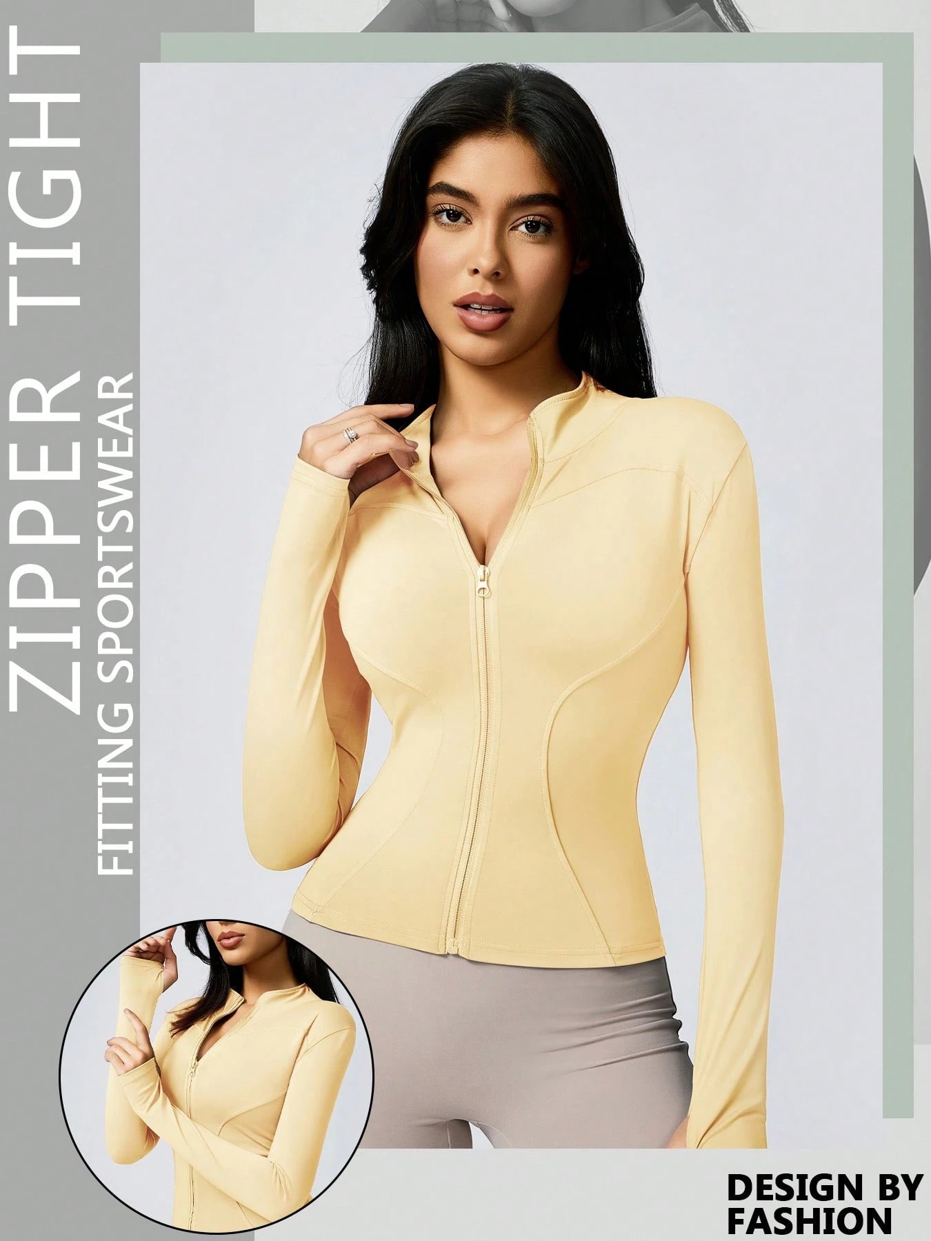 1Pc Women's Quick Drying Breathable Stand Collar Shaping Jacket