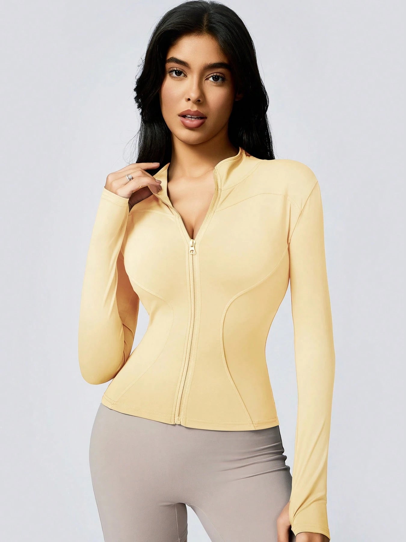 1Pc Women's Quick Drying Breathable Stand Collar Shaping Jacket