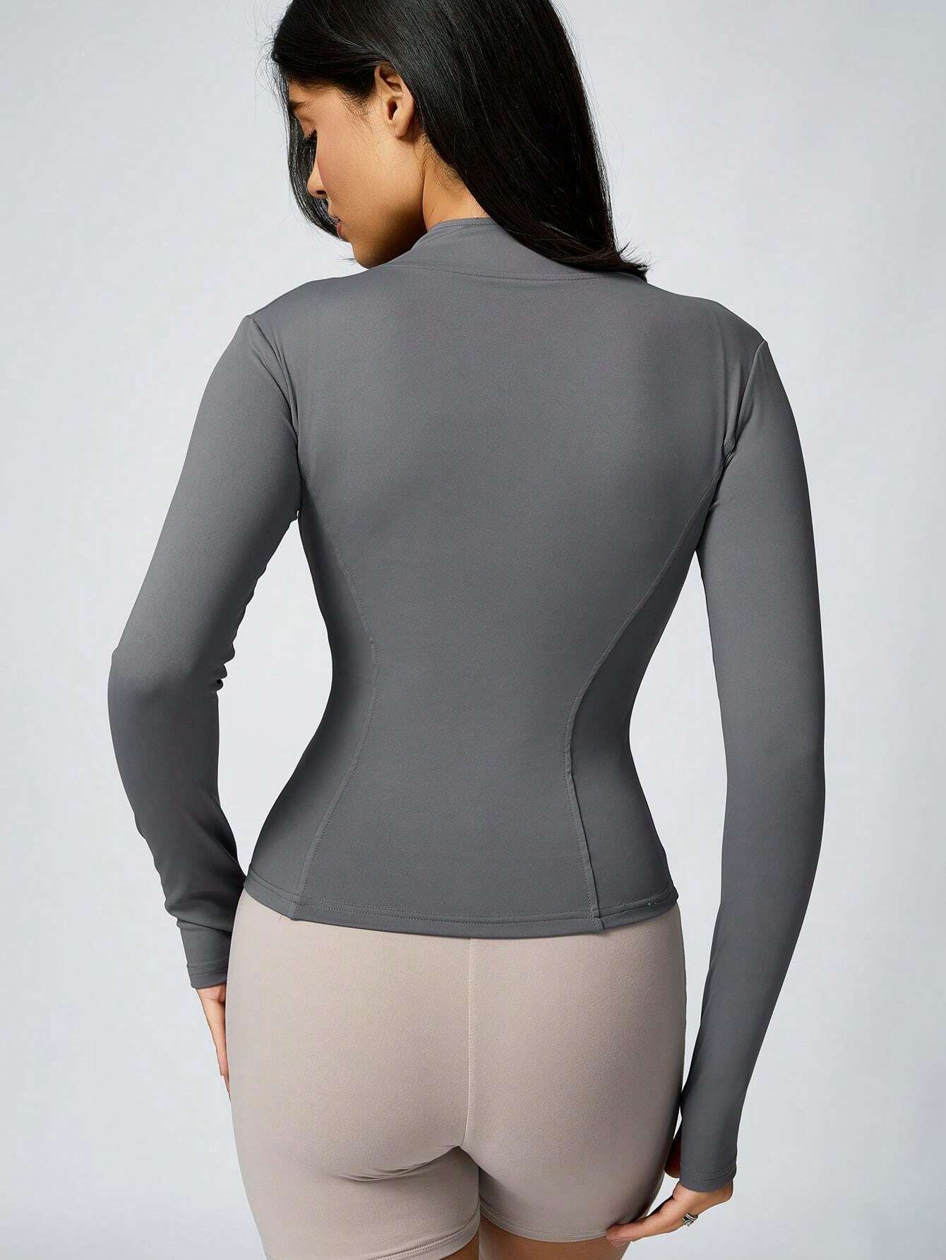 1Pc Women's Quick Drying Breathable Stand Collar Shaping Jacket