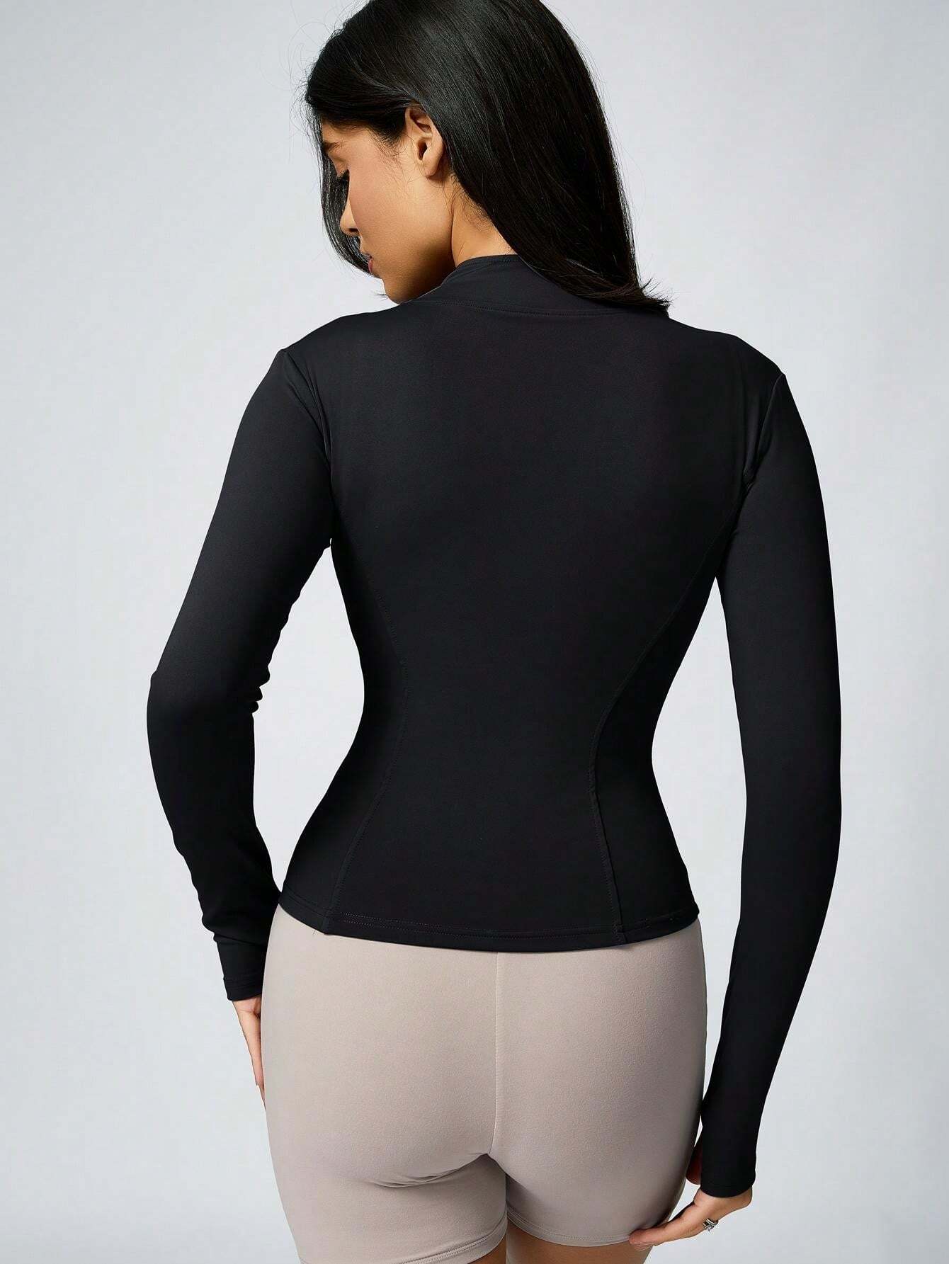 1Pc Women's Quick Drying Breathable Stand Collar Shaping Jacket