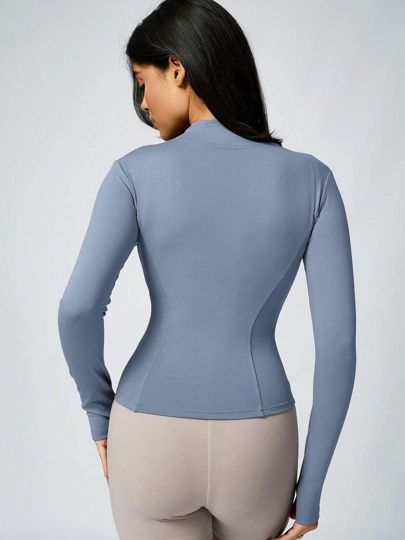 1Pc Women's Quick Drying Breathable Stand Collar Shaping Jacket