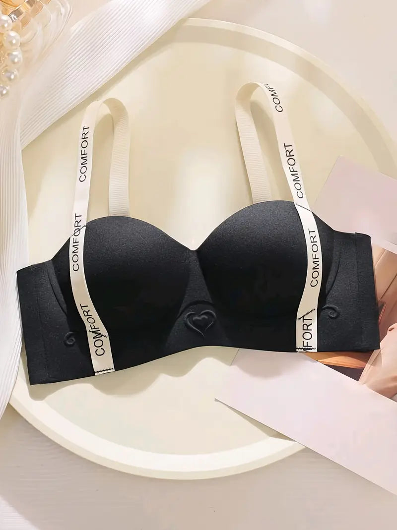 Seamless Push-Up Bra Black