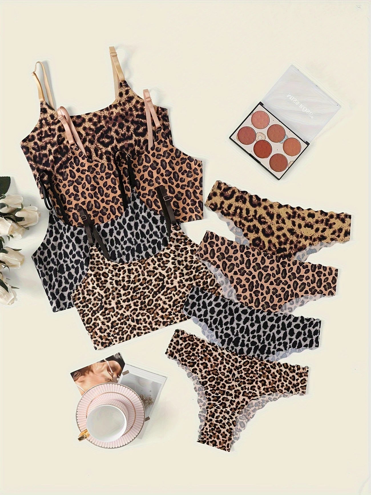 Leopard Print Set 4pcs Mixed