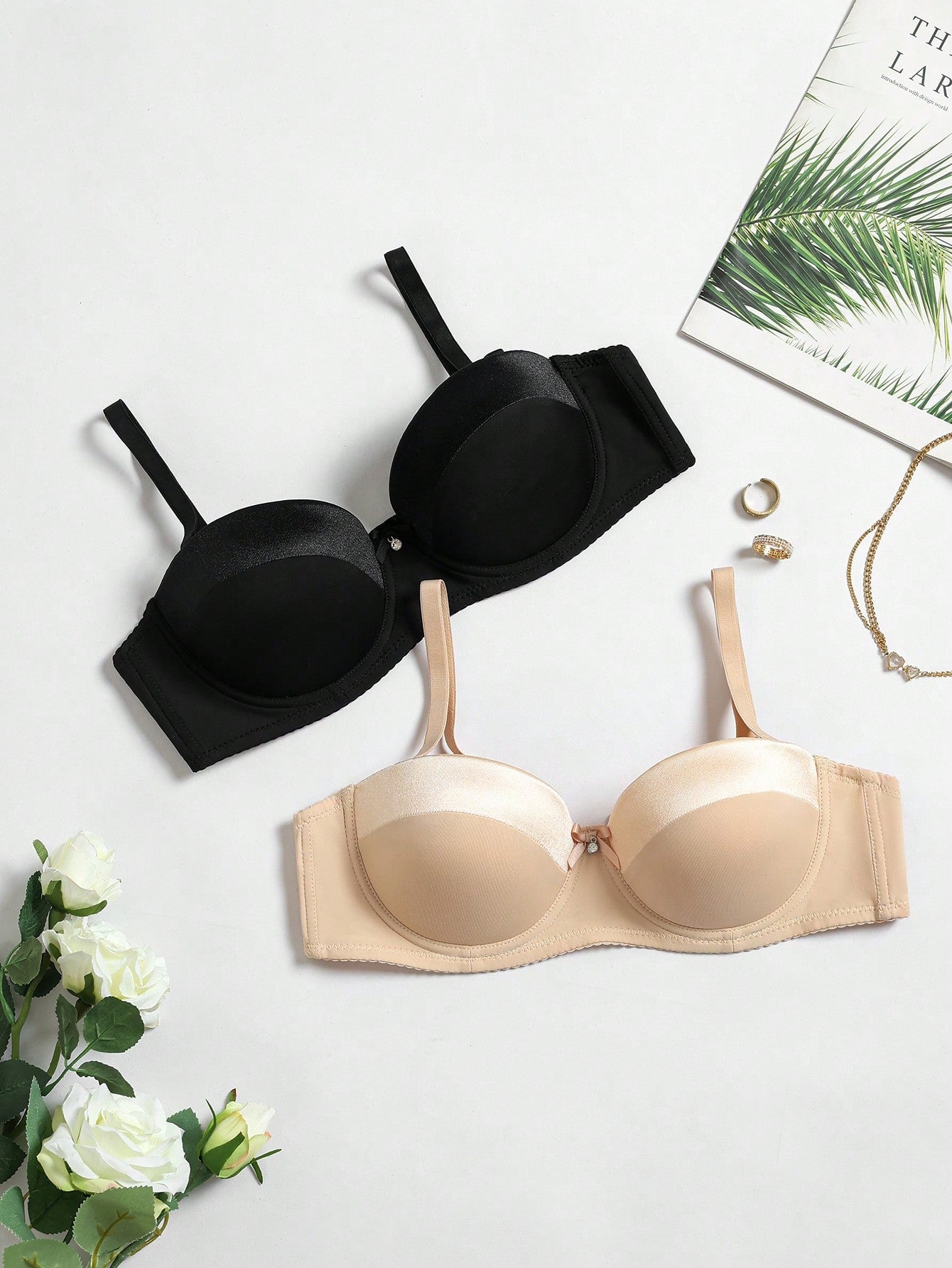 2pack Solid Underwire Bra