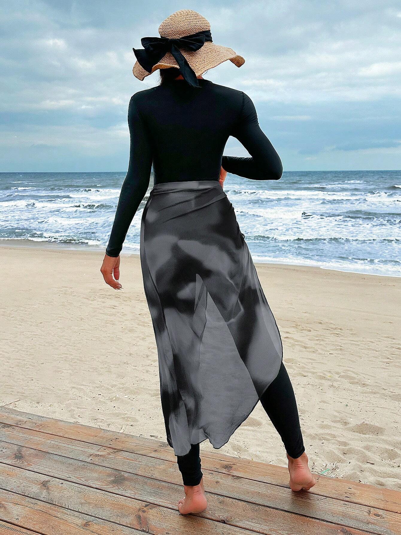 Swim Mulvari Summer Beach Women's One-Piece Swimsuit Set