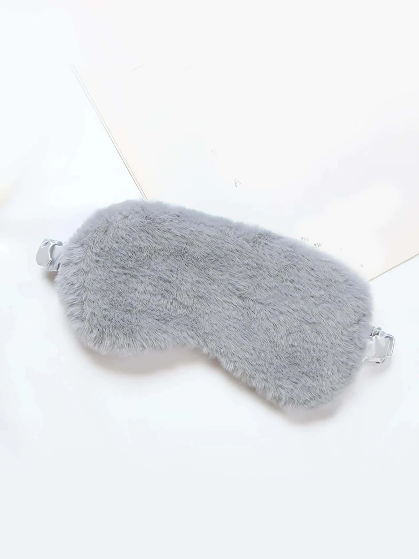 1pc Simple Black Fluffy Soft Eyecover