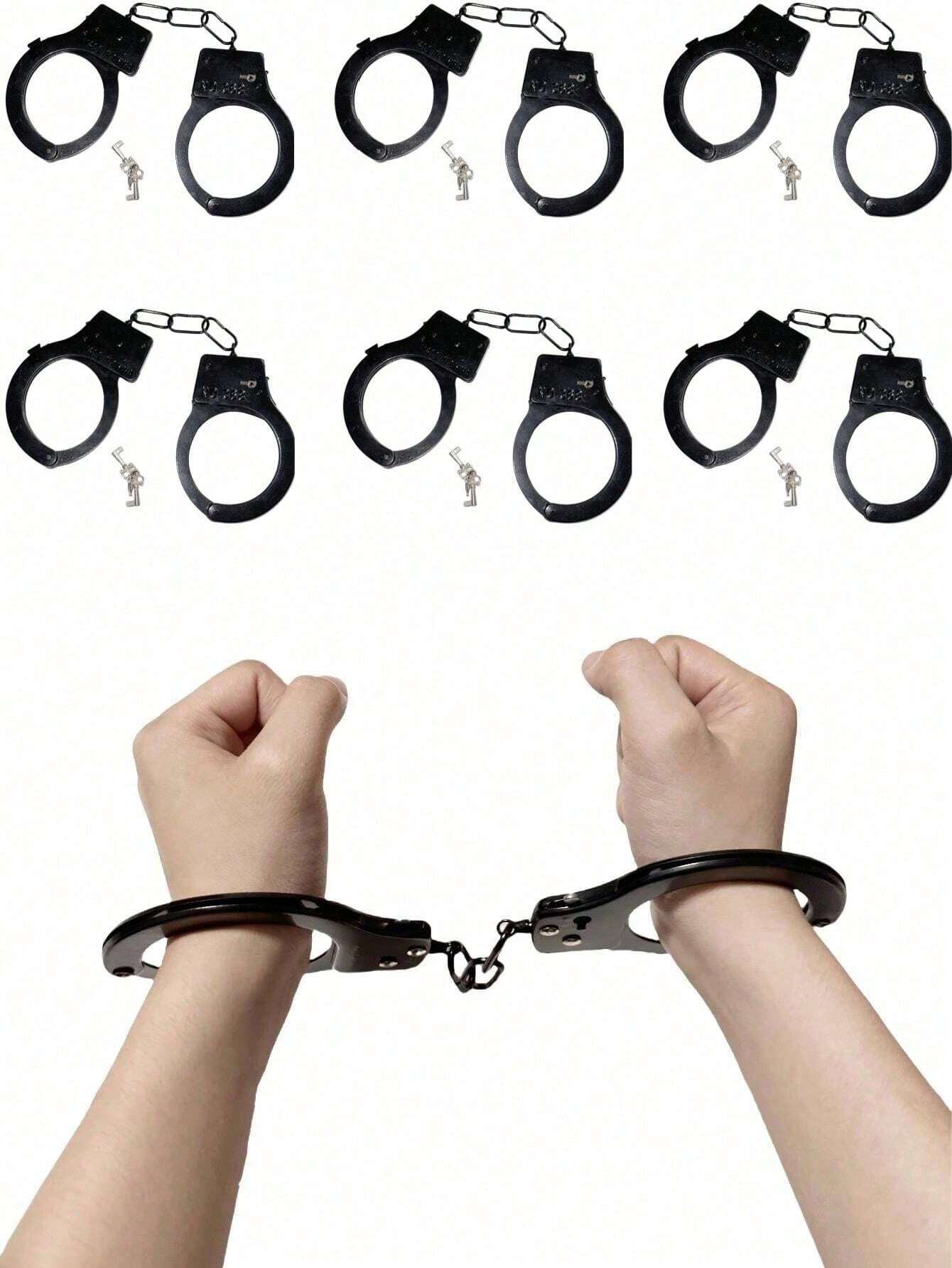 1pc-Diamond Studded Pink Plastic Handcuffs