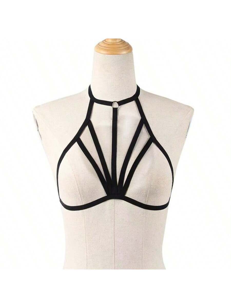 1pc Alluring Soft Stretchy Cage-Style Sexy Bralette