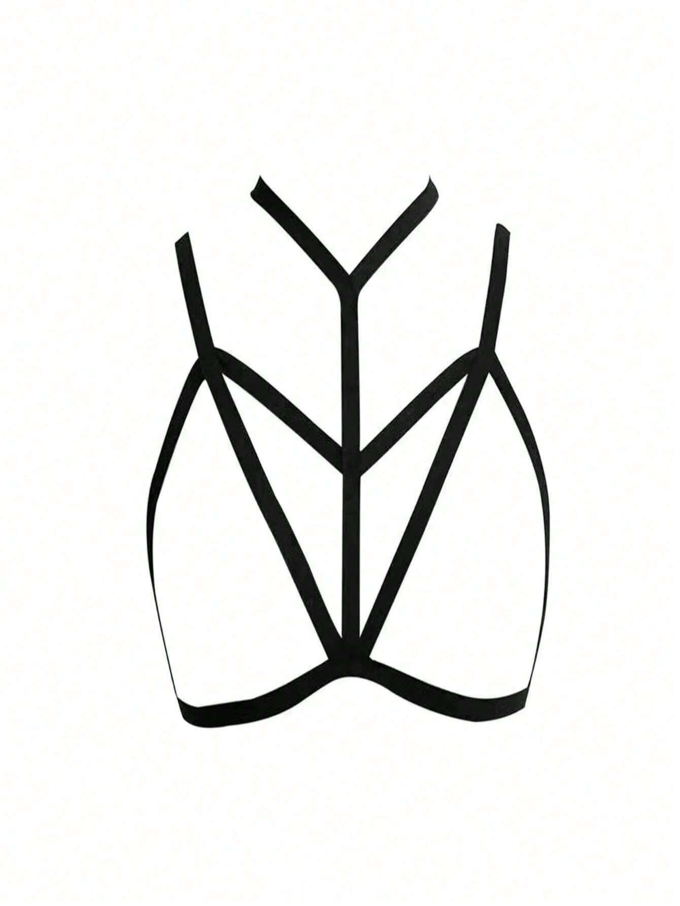 1pc Alluring Soft Stretchy Cage-Style Sexy Bralette