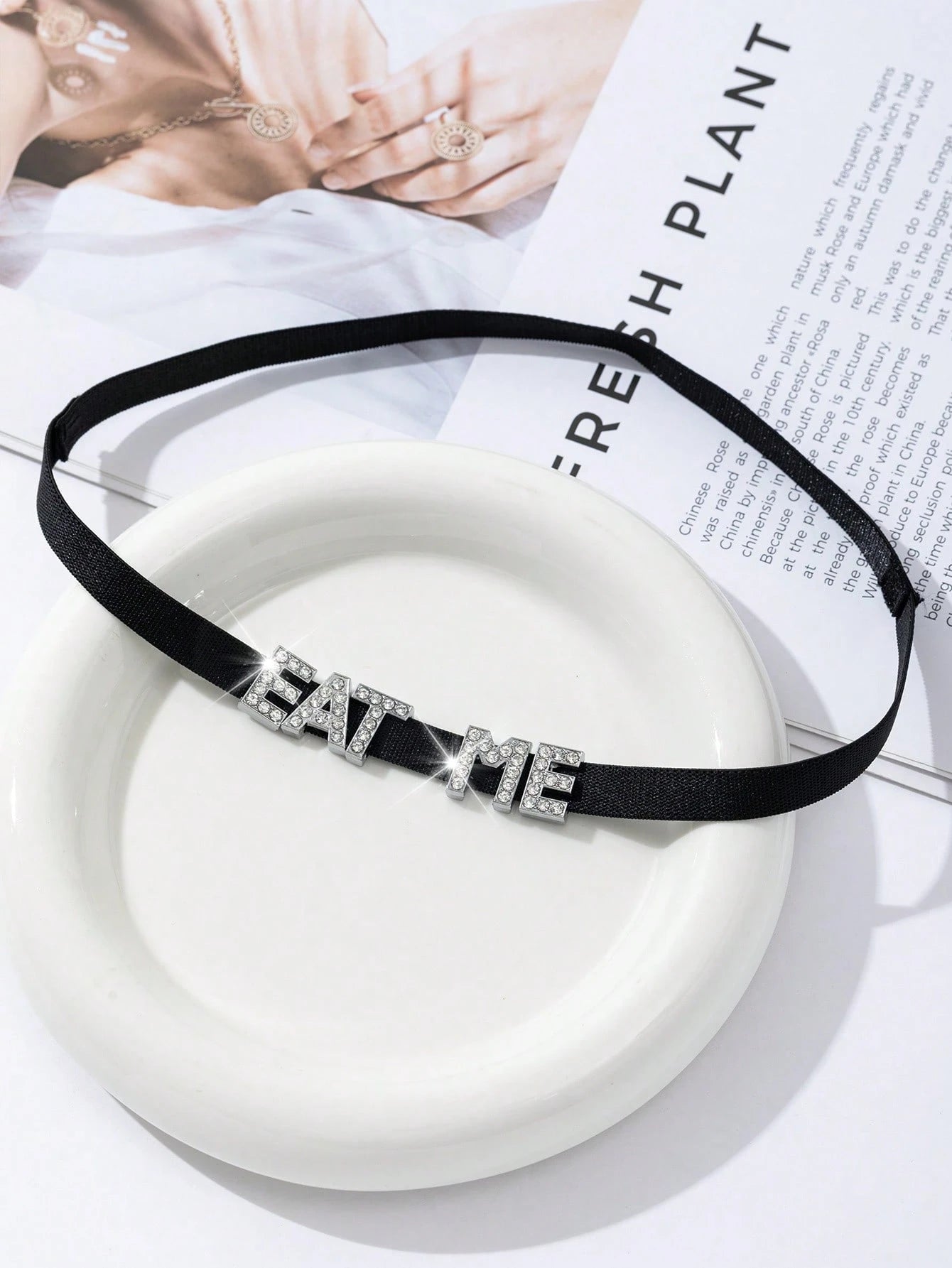 1pc Europe And The United States New Sexy Diamond Flash Letter Elastic Leg Ring Thigh Straps Letters Printed Punk Style Thigh Chain