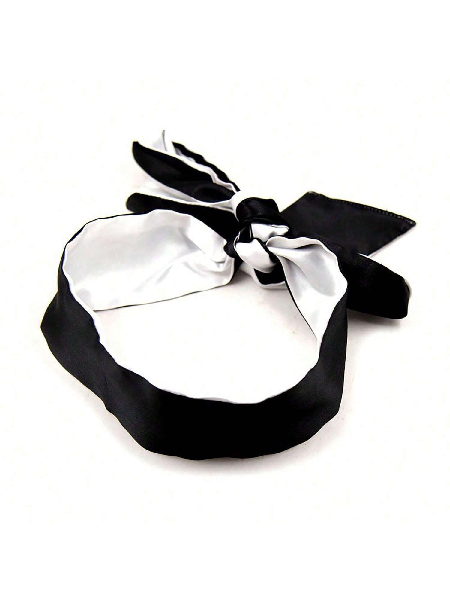 1pc Satin Long Eye Mask, Sleep Blindfold With Soft Headband