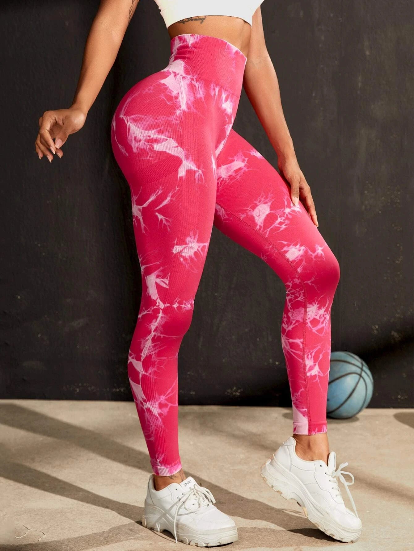 Sport Studio Tie Dye Wideband Waist Sports Leggings