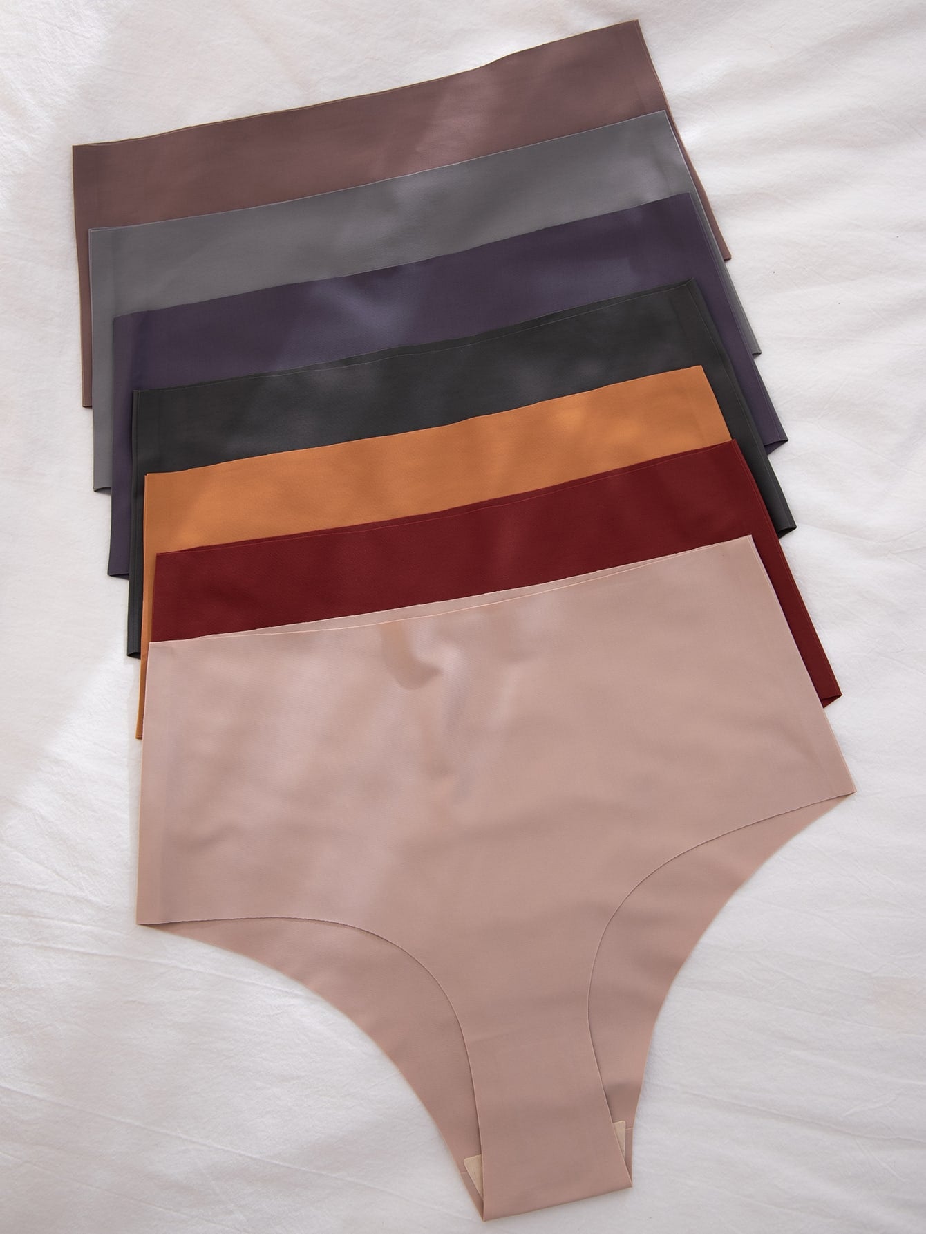 7pack Solid No Show Panty Set
