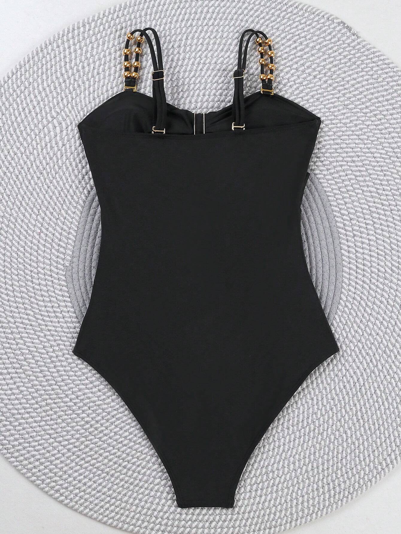 Women's Hollow Out Solid Color Simple Daily One-Piece Swimsuit