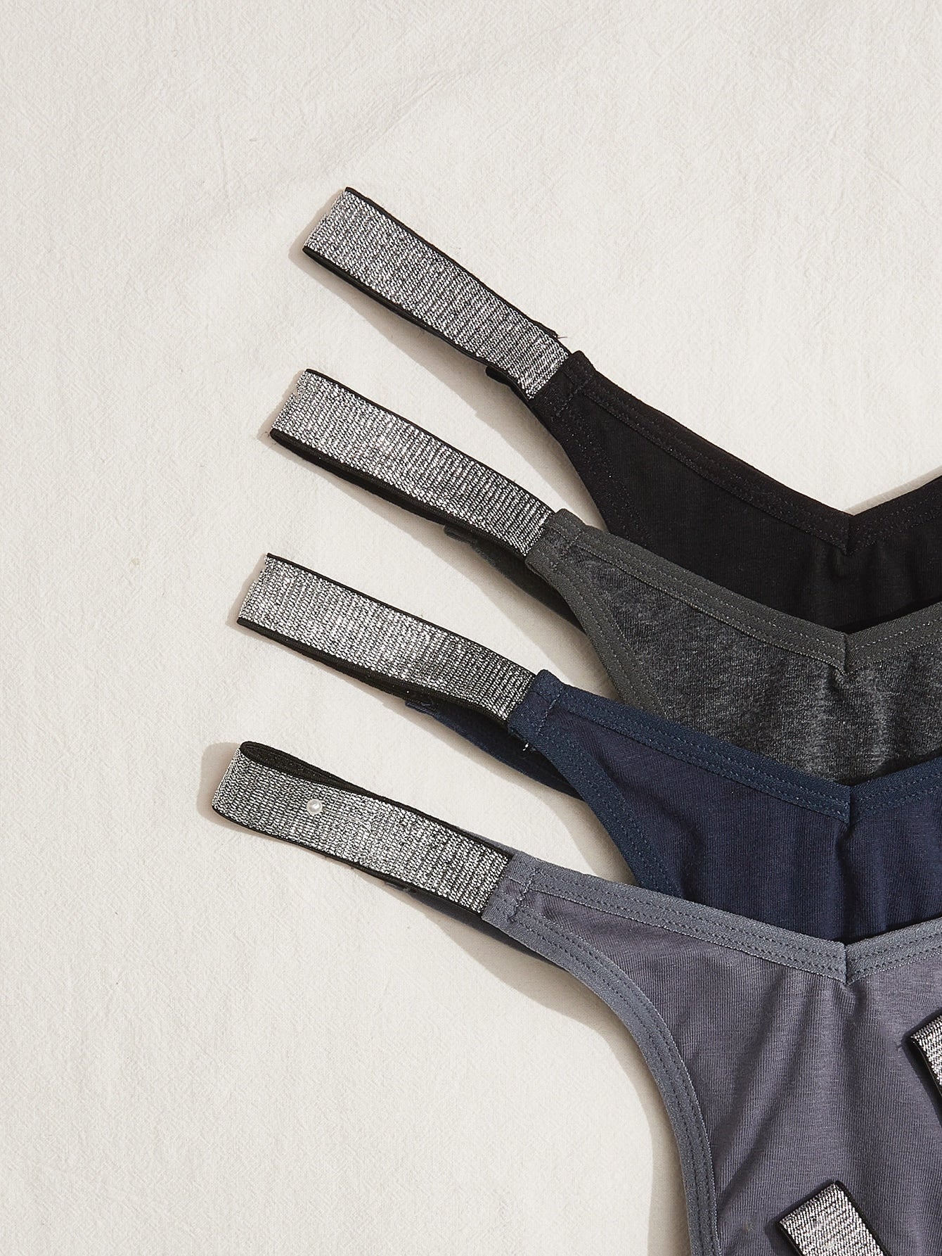 7pack Contrast Tape No Show Panty Set