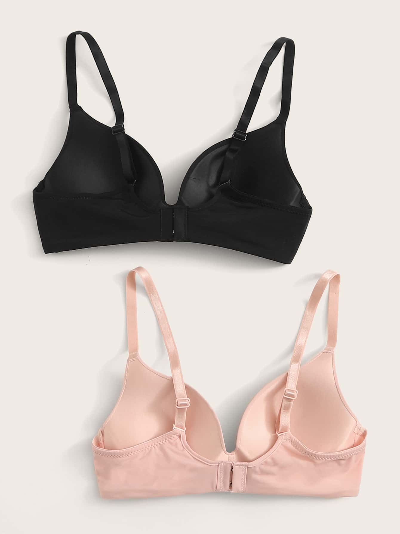 2pack Solid Wireless Bra