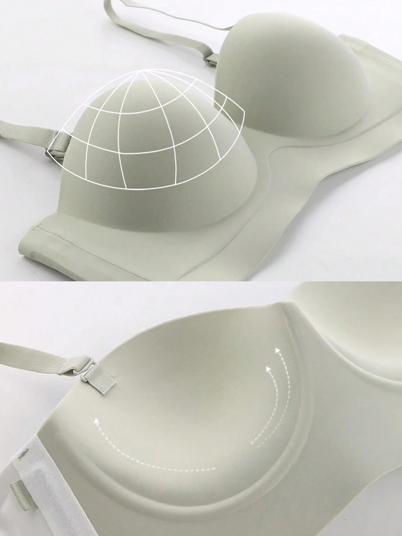 2pcs Wireless, Seamless, Push Up, Backless Bra, Lingerie