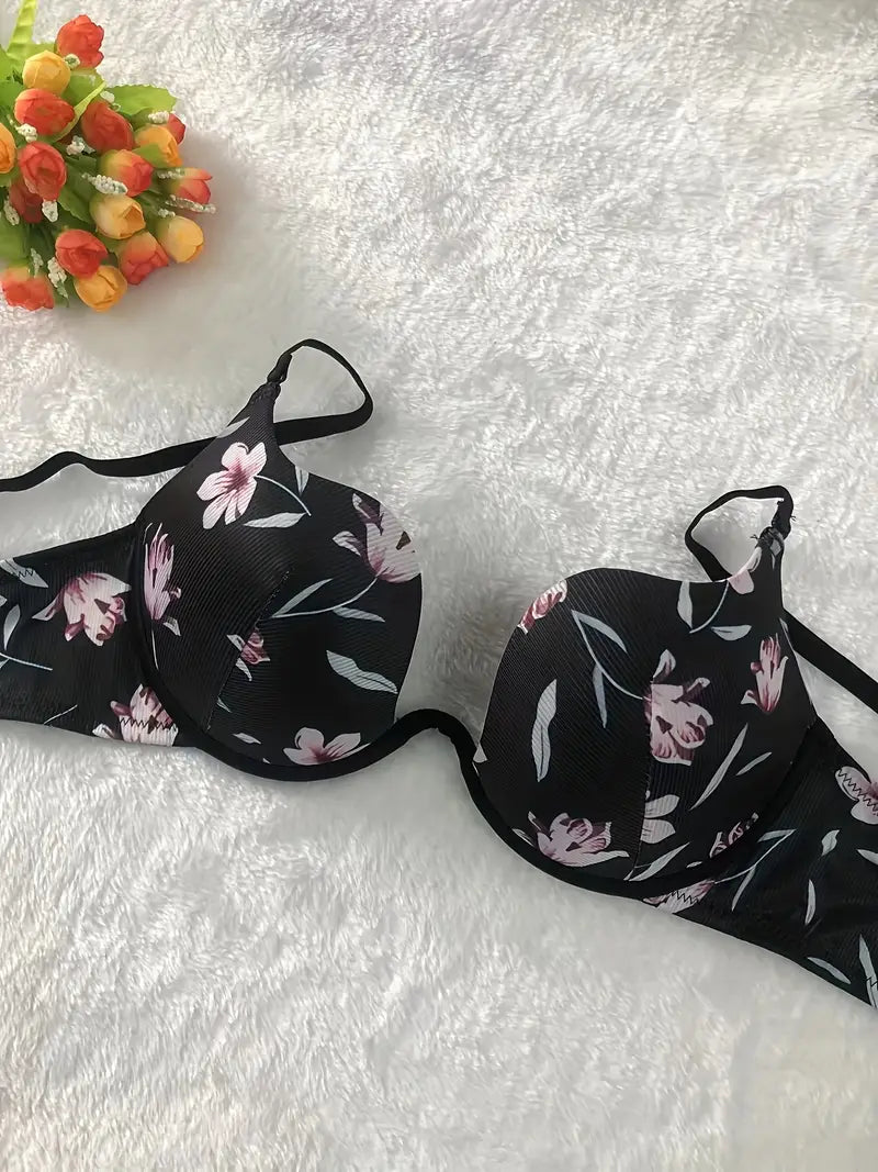 3pcs Floral Lingerie Bras