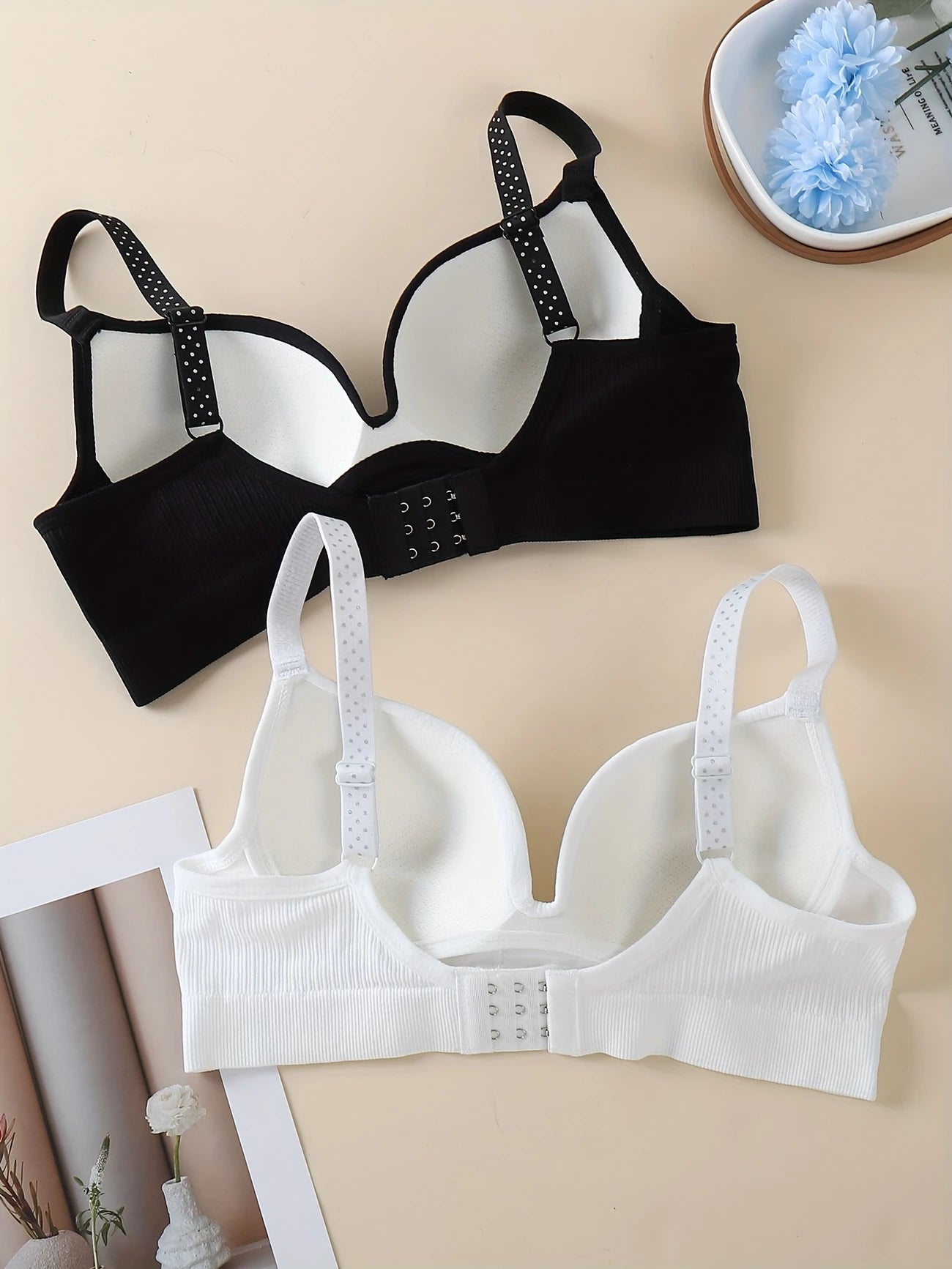 2pcs Elegant Push-Up Bralettes