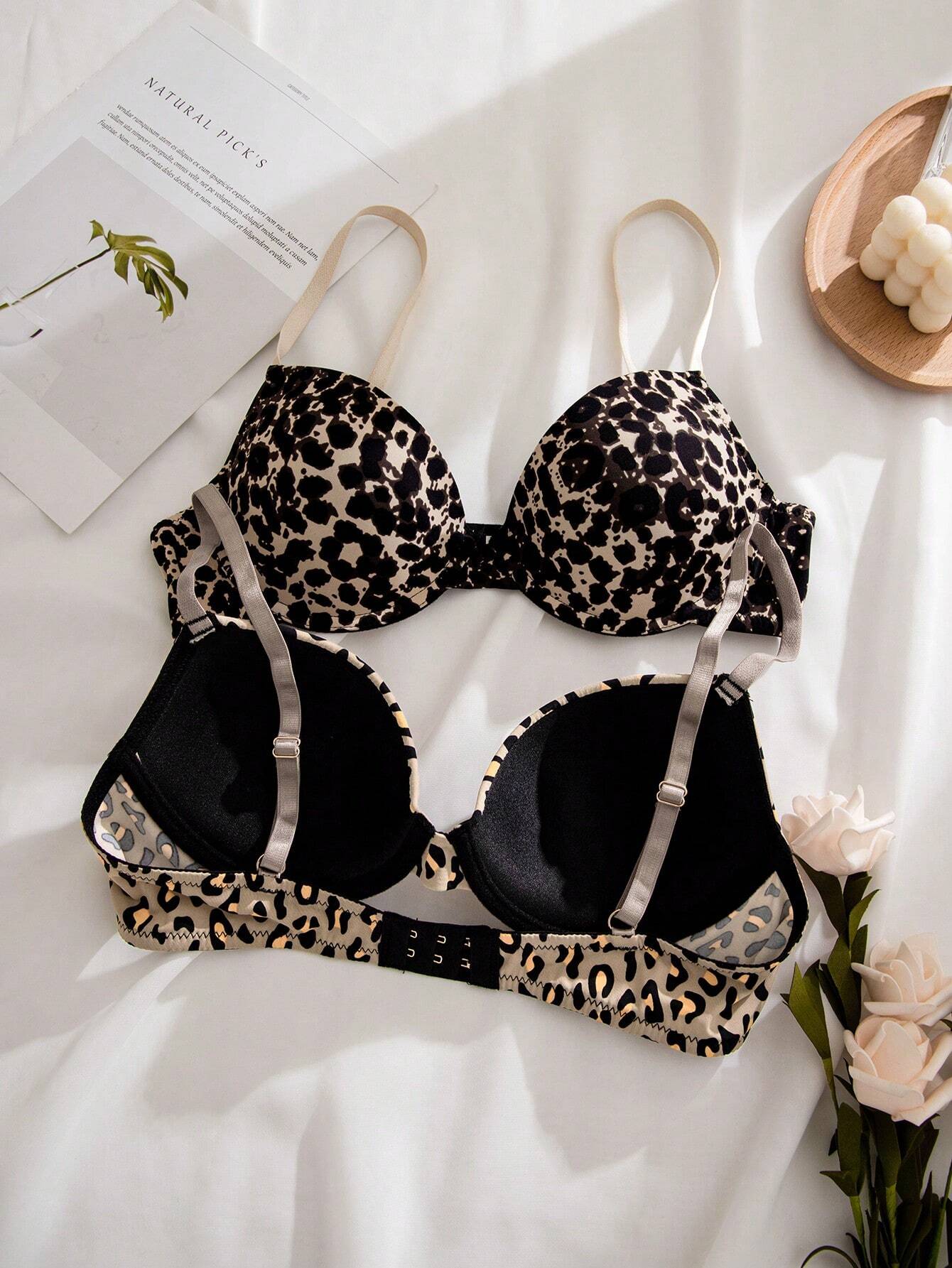 Underwear&amp;Sleepwear Basics 5pack Leopard Print Underwire Bra